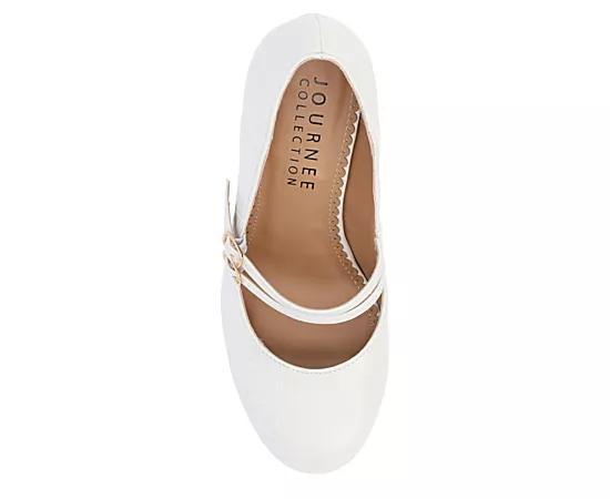 Journee Windy Womens Mary Jane High Heels Brown Product Image
