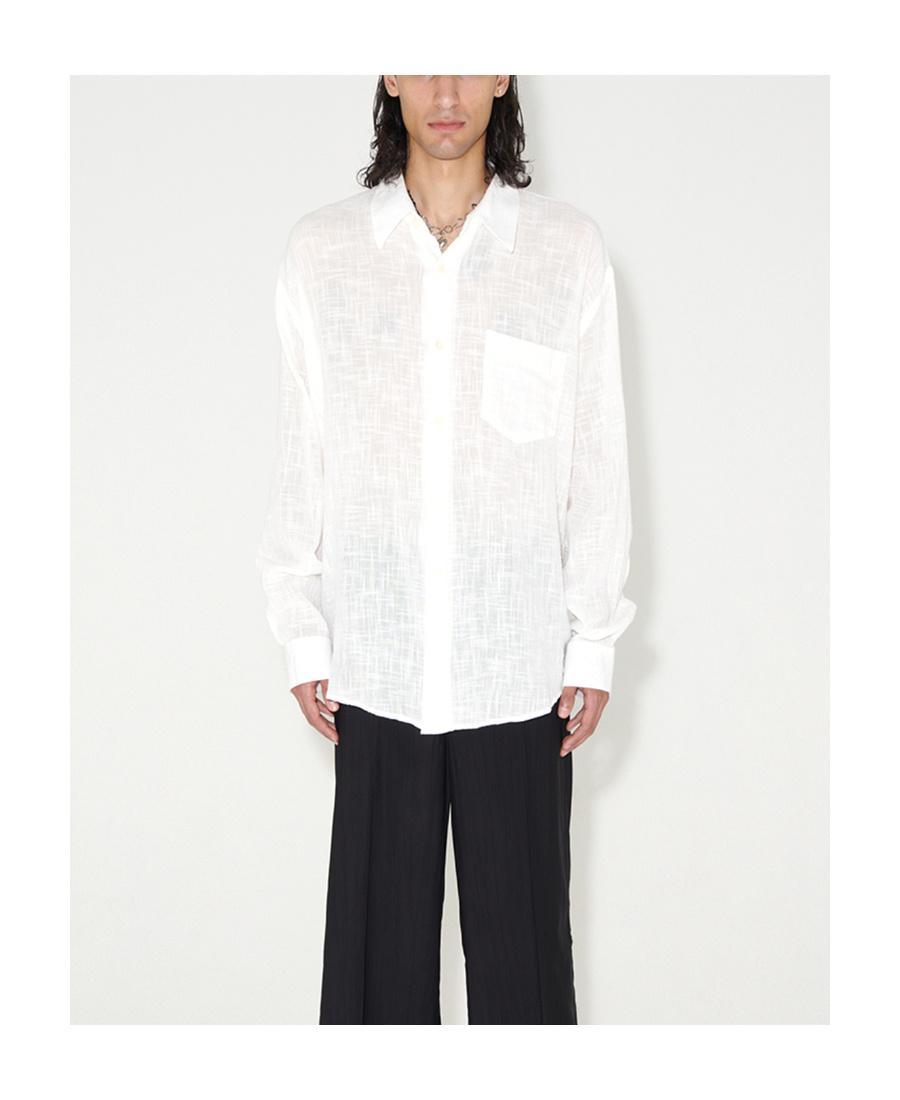OUR LEGACY Button-front Long-sleeve Shirt In White Product Image