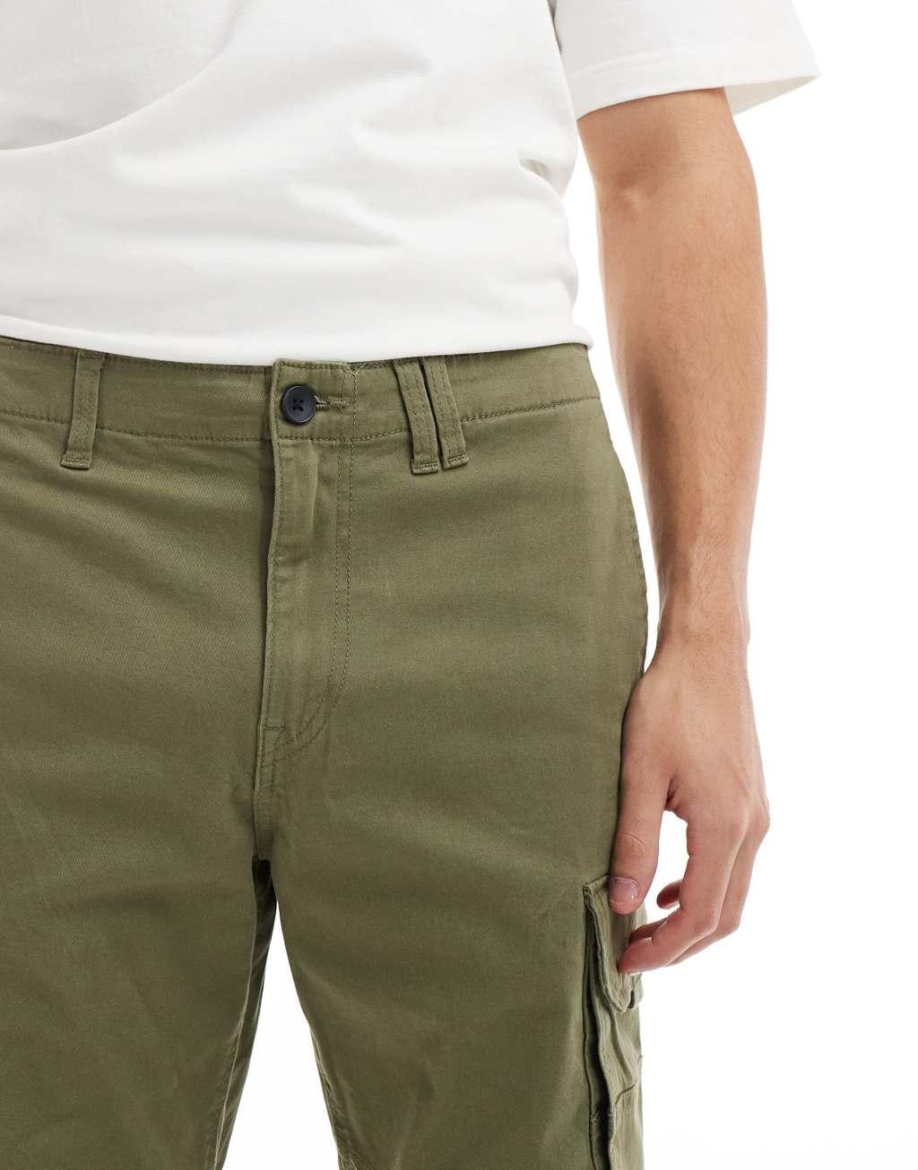 Adpt wide fit cargo short in khaki Product Image