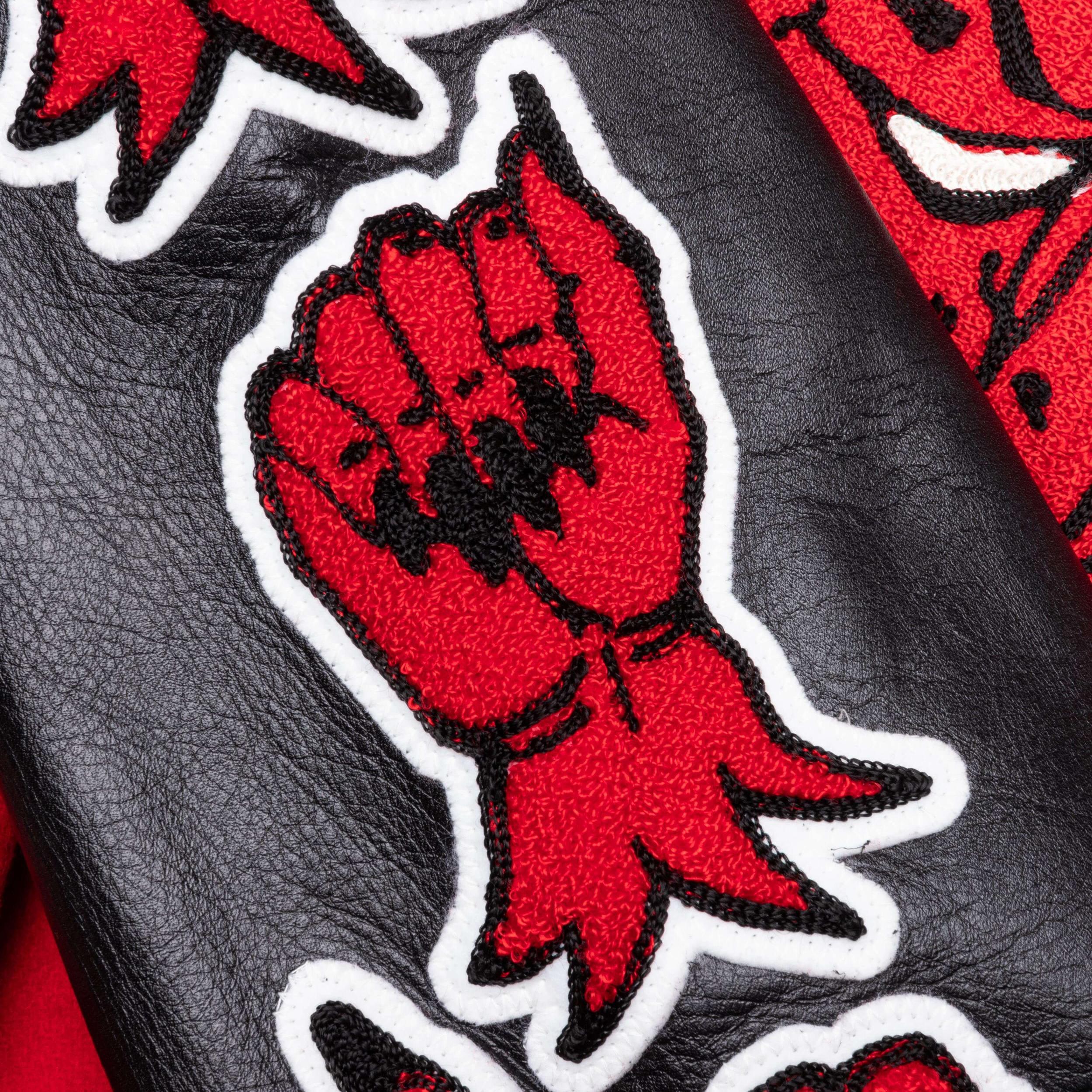 Saint Michael Devil Varsity Jacket - Red Male Product Image