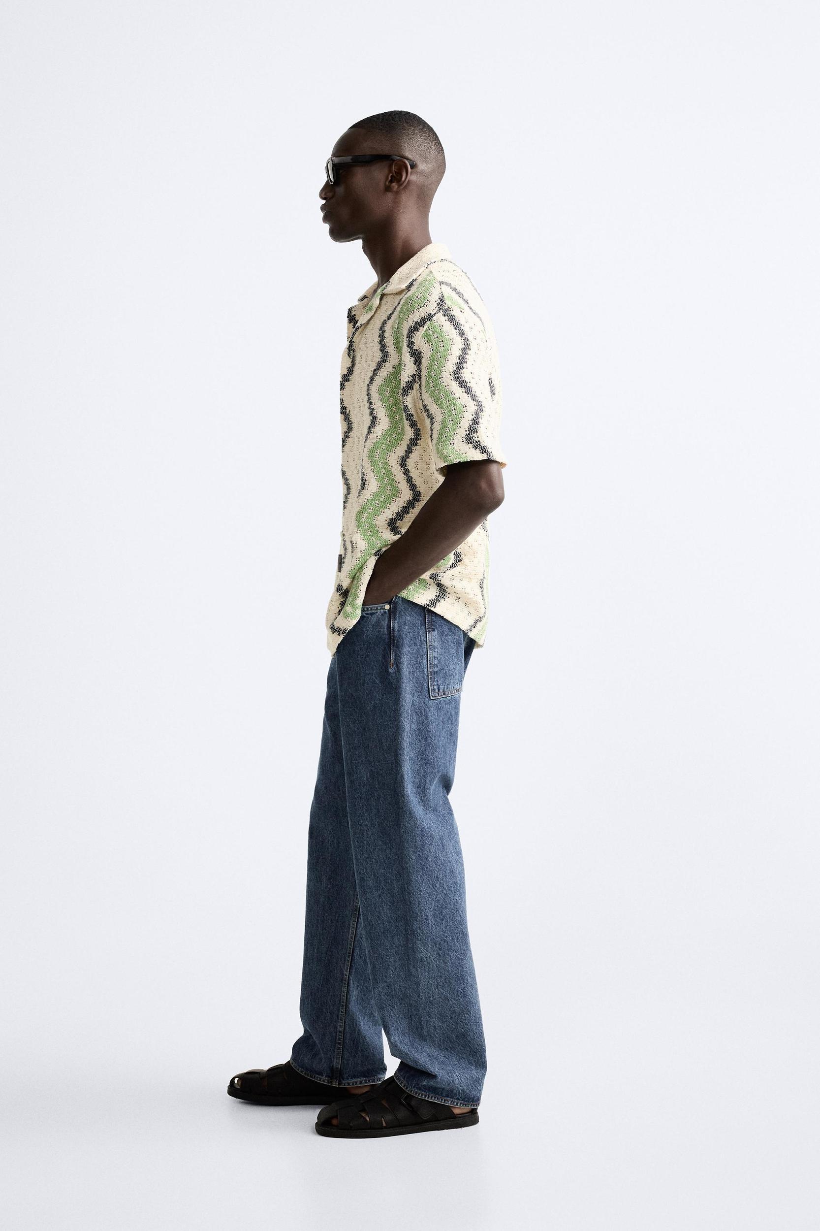 GEOMETRIC CROCHET SHIRT Product Image