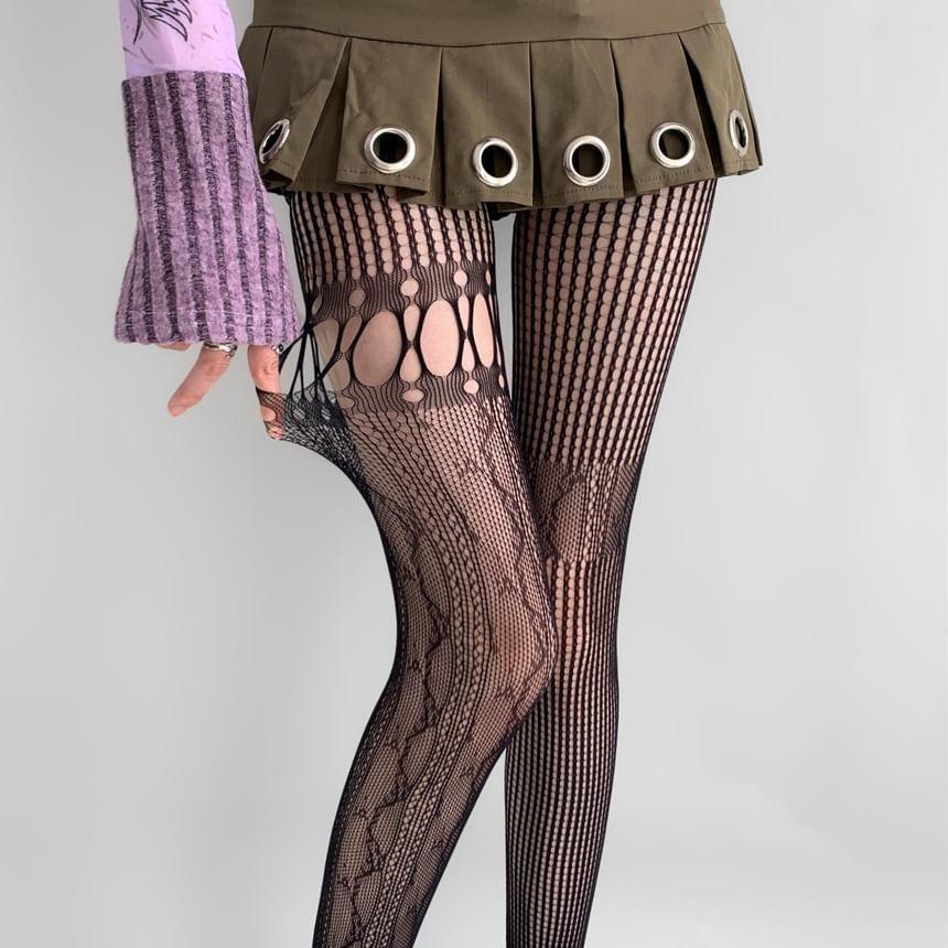 Hollow Plain Tights Product Image