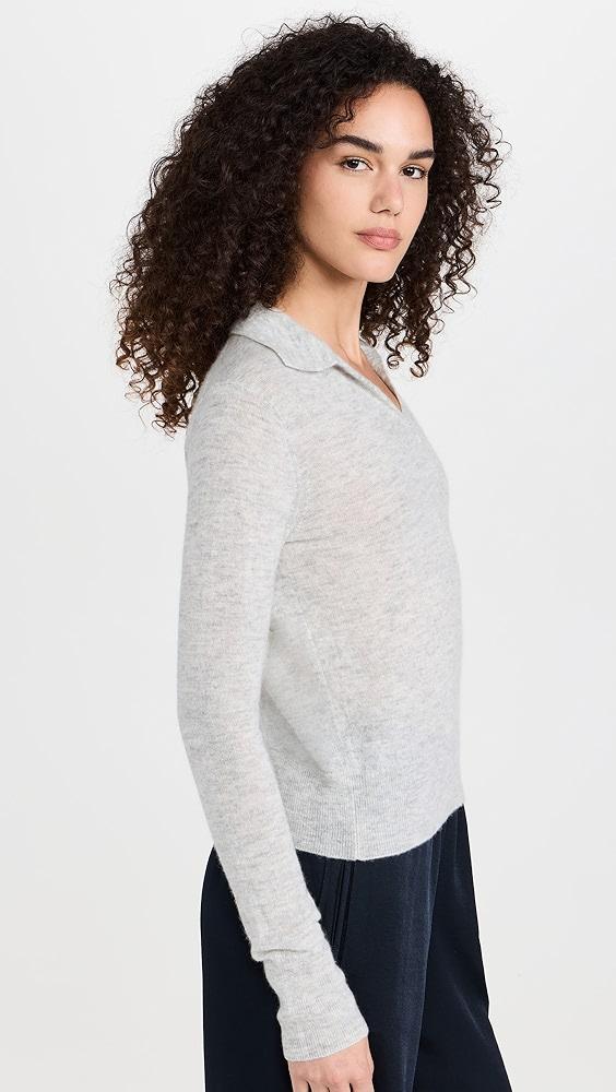 Vince Silk Blend Collar Crew Neck | Shopbop Product Image
