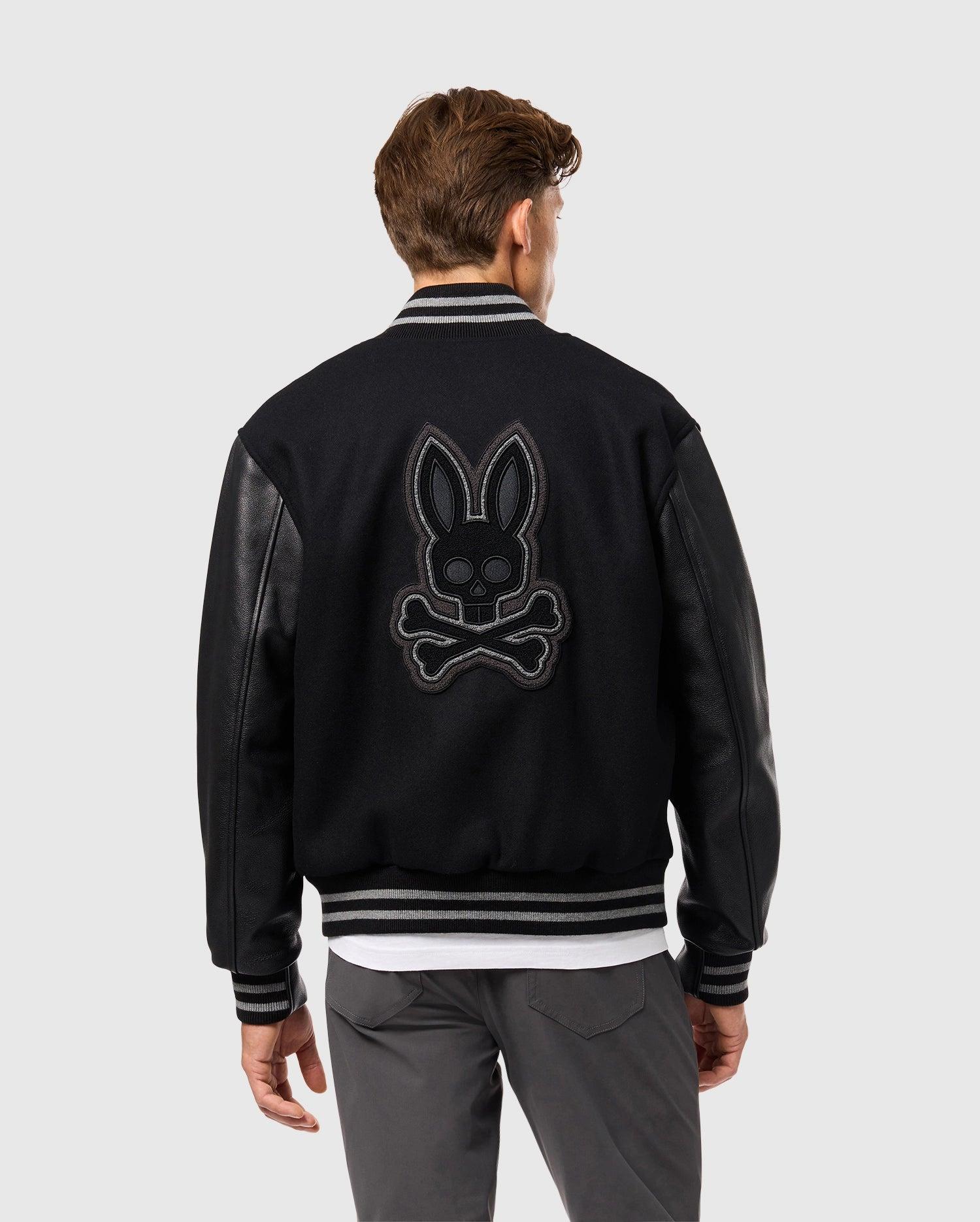 MENS BRAYDEN WOOL LEATHER VARSITY BOMBER - B6J876D200 Product Image