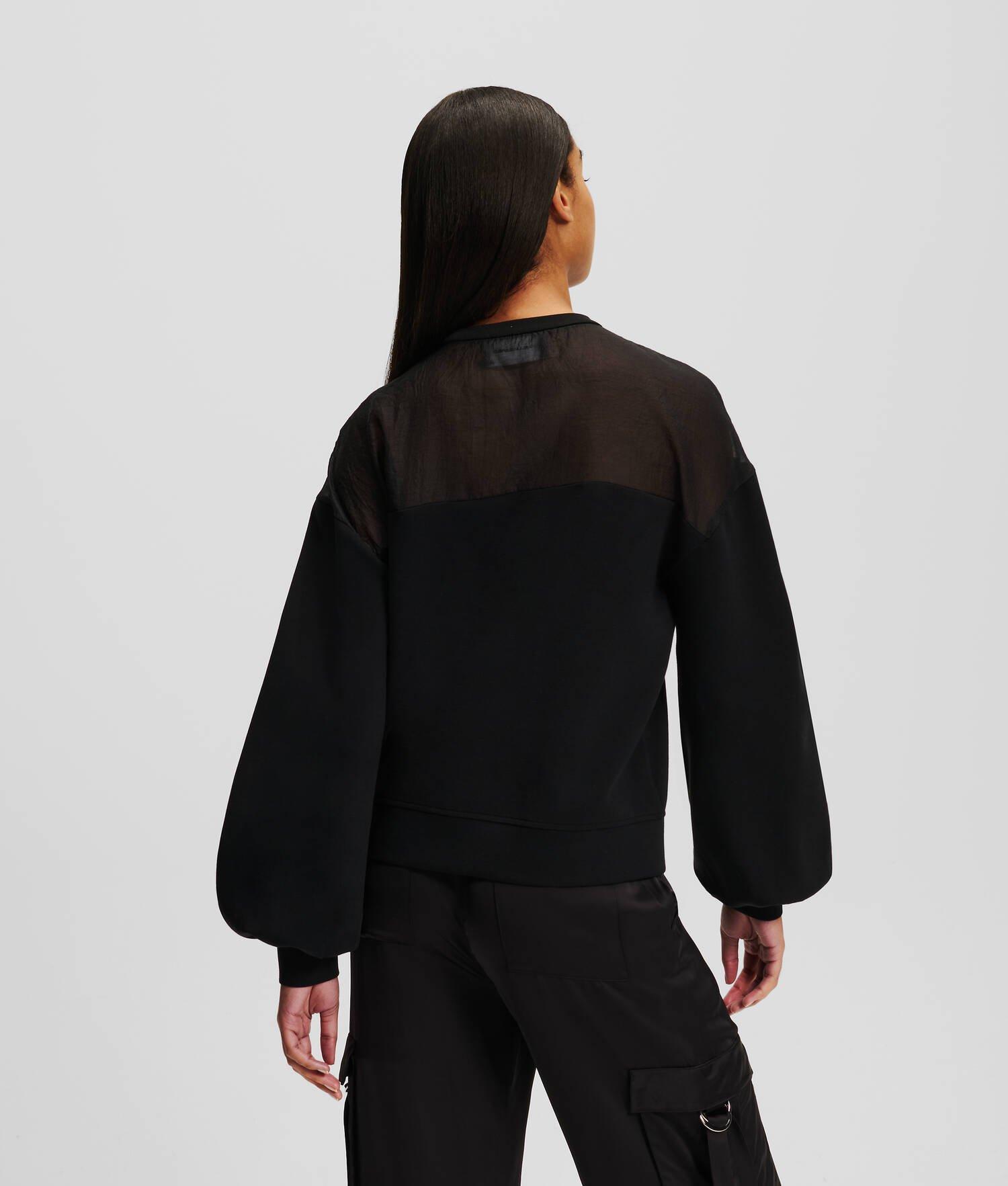 MIXED FABRIC KARL SIGNATURE SWEATSHIRT Product Image