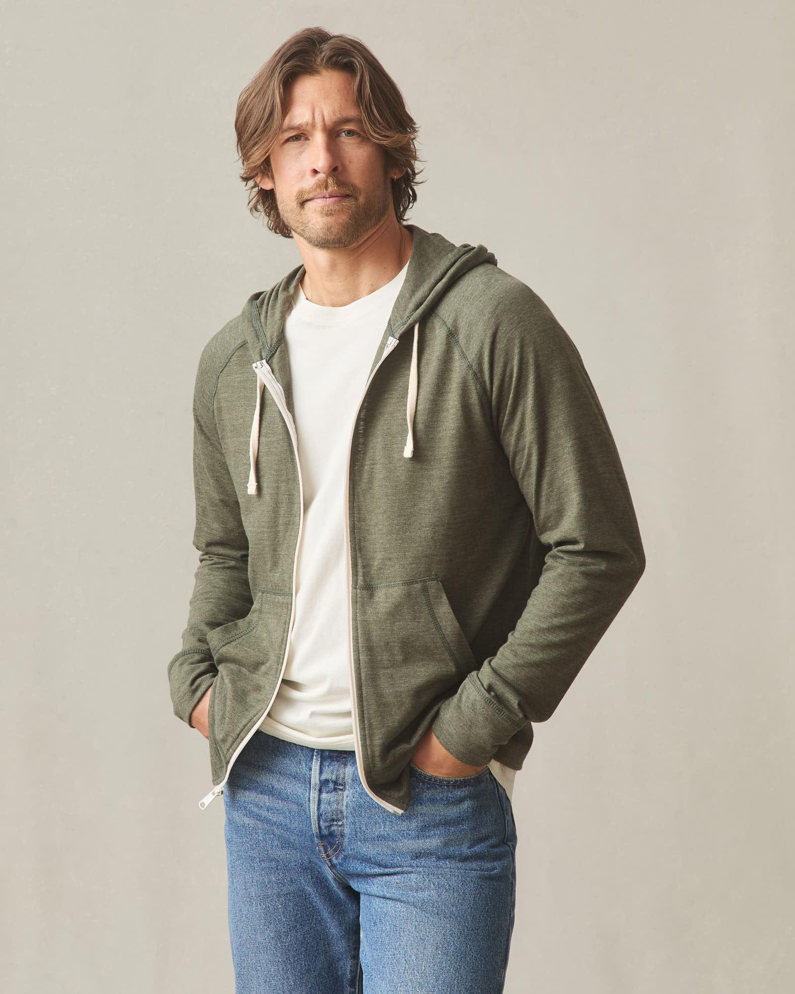 Men's Lightweight Full Zip - Forest Night Heather Product Image