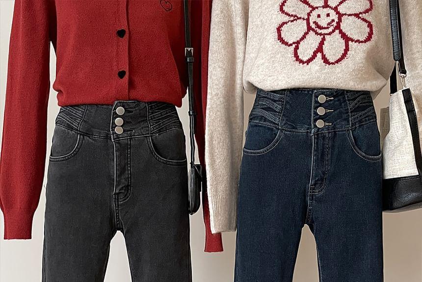 High Waist Skinny Jeans Product Image