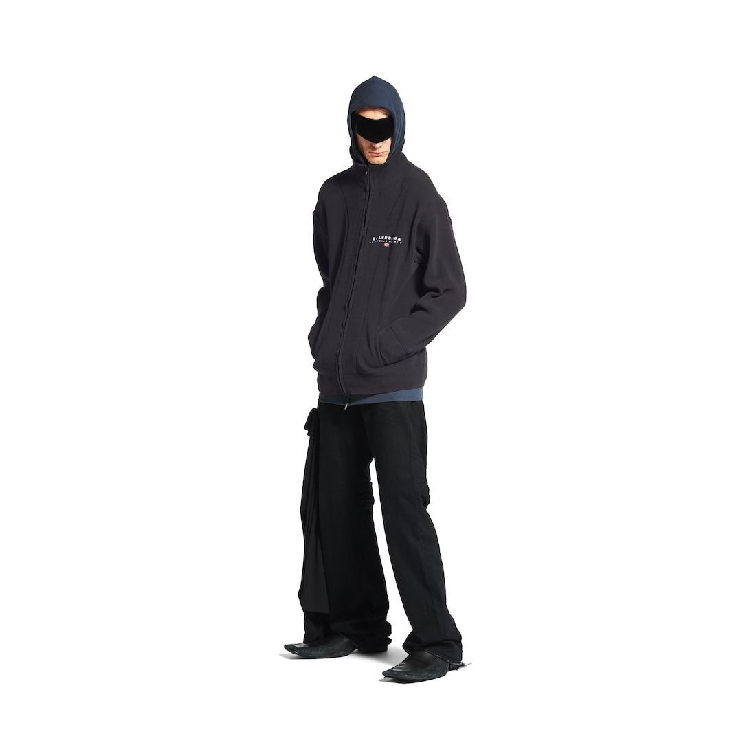 Men's Hybrid Zip-up Cardigan in Black Product Image
