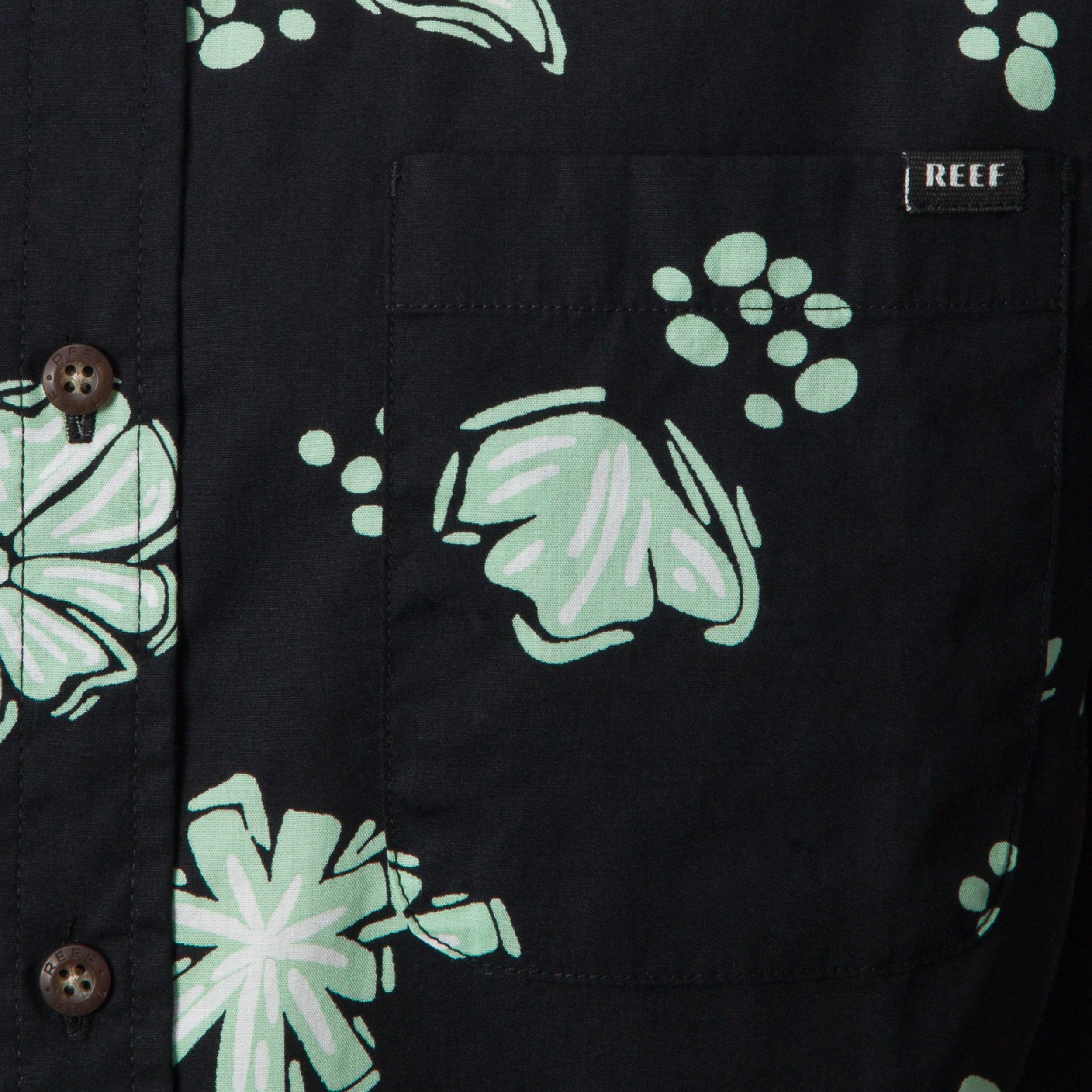 Men's REEF Short Sleeve Button-Down Shirt, Size: XL, Black Product Image