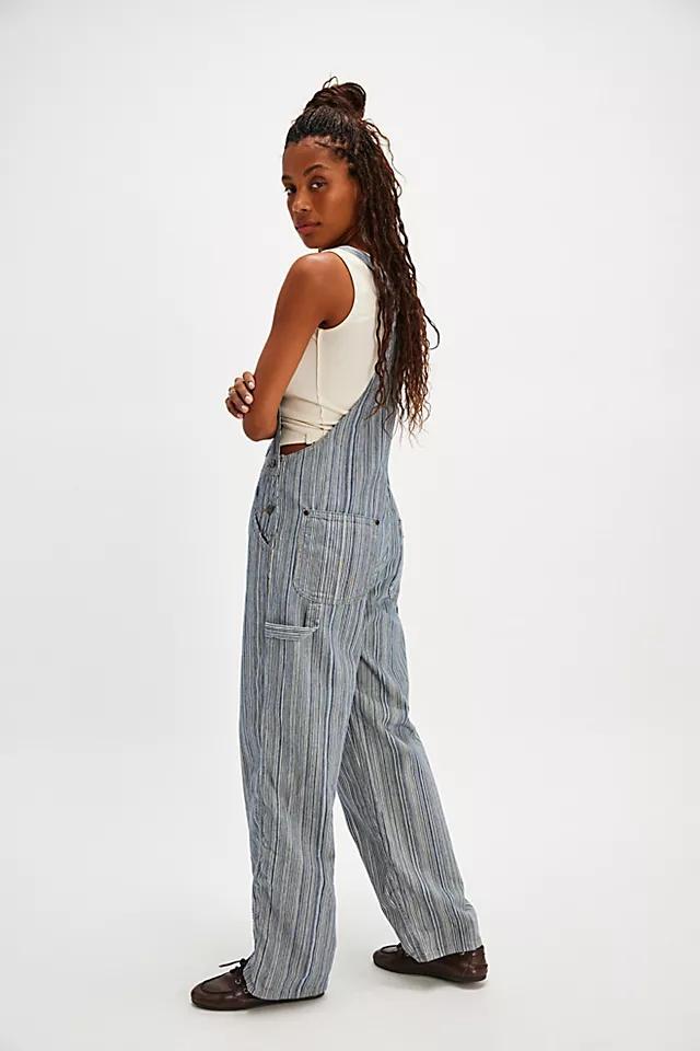 Wrangler Stripe Straight-Leg Bib Overalls Product Image