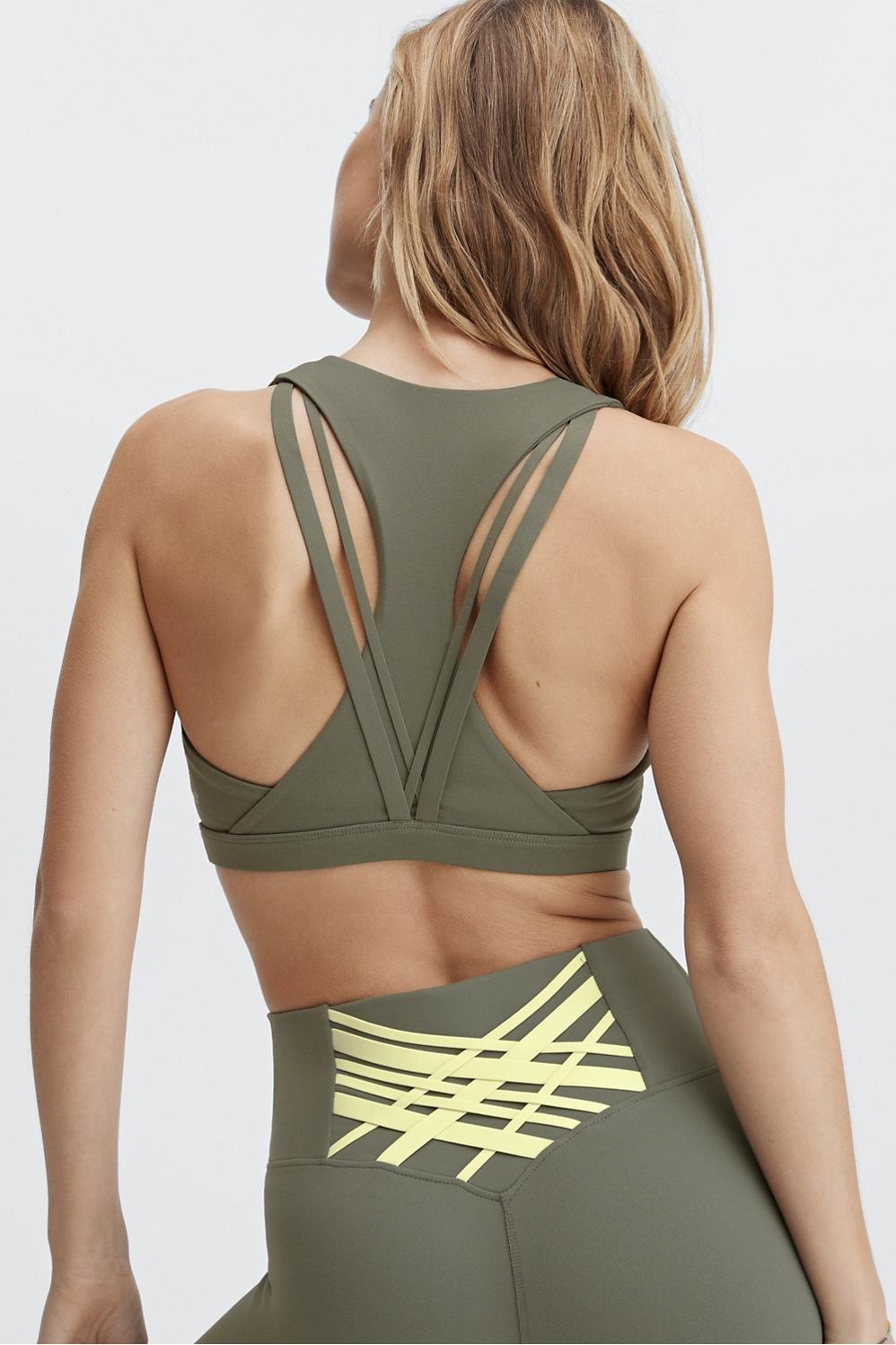 Fabletics Kessler Medium Impact Sports Bra Womens green Size XXS Product Image