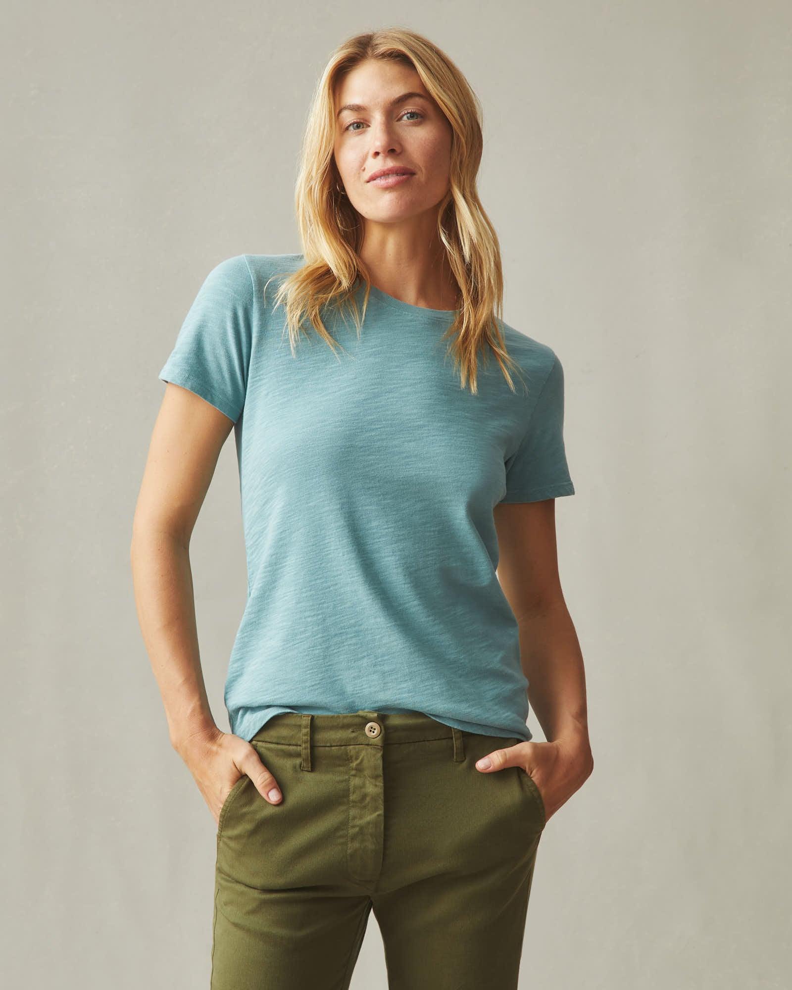 Women's Premium Slub Crew Tee - Blue Mineral Product Image