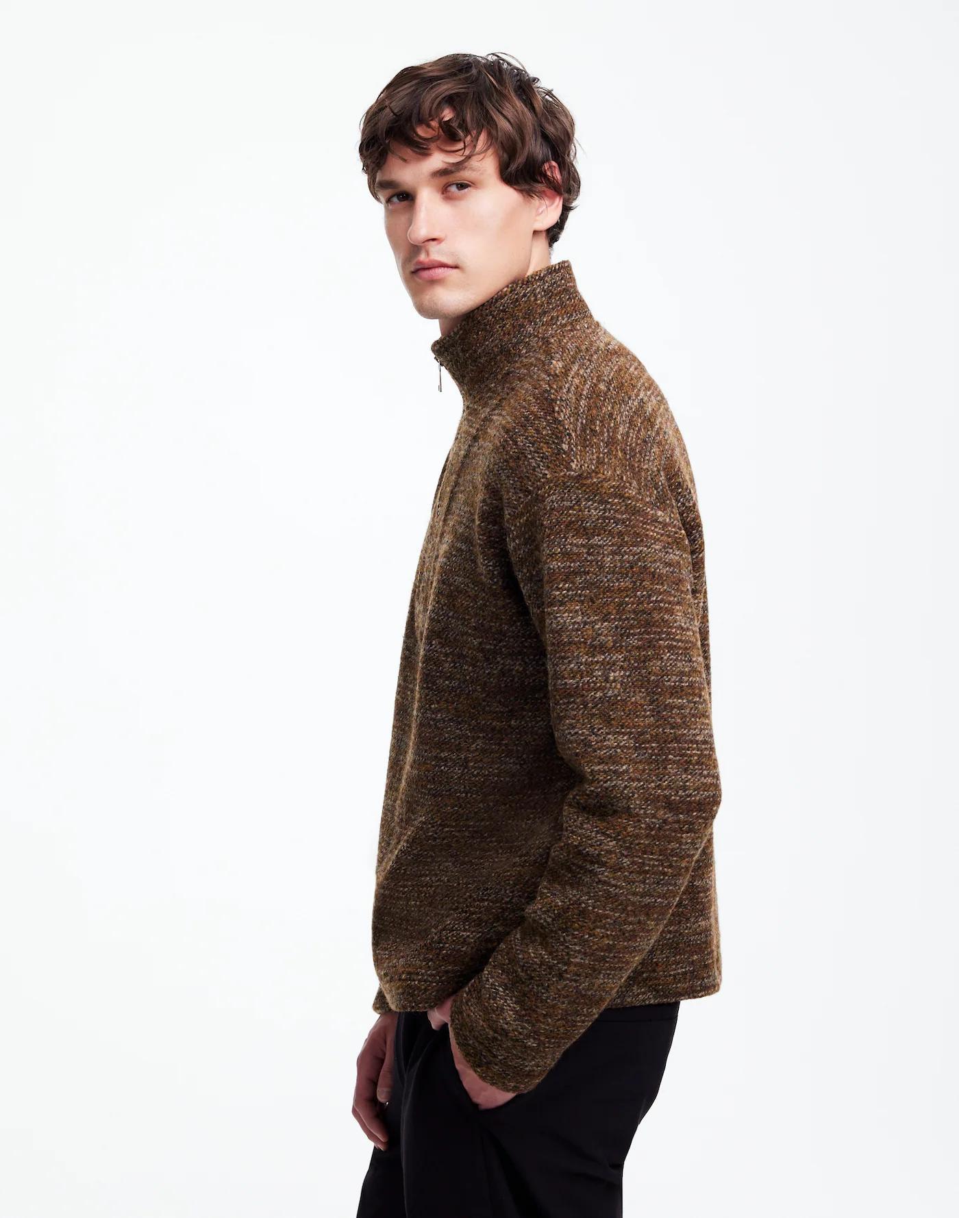 Bouclé Quarter-Zip Pullover Product Image