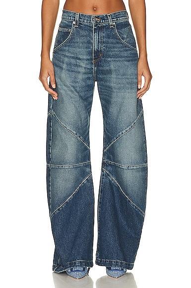 Womens Fredric High-Rise Bowed Wide-Leg Jeans Product Image