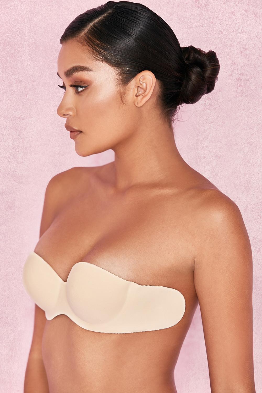 Strapless Backless Moulded Sticky Bra - Beige Product Image
