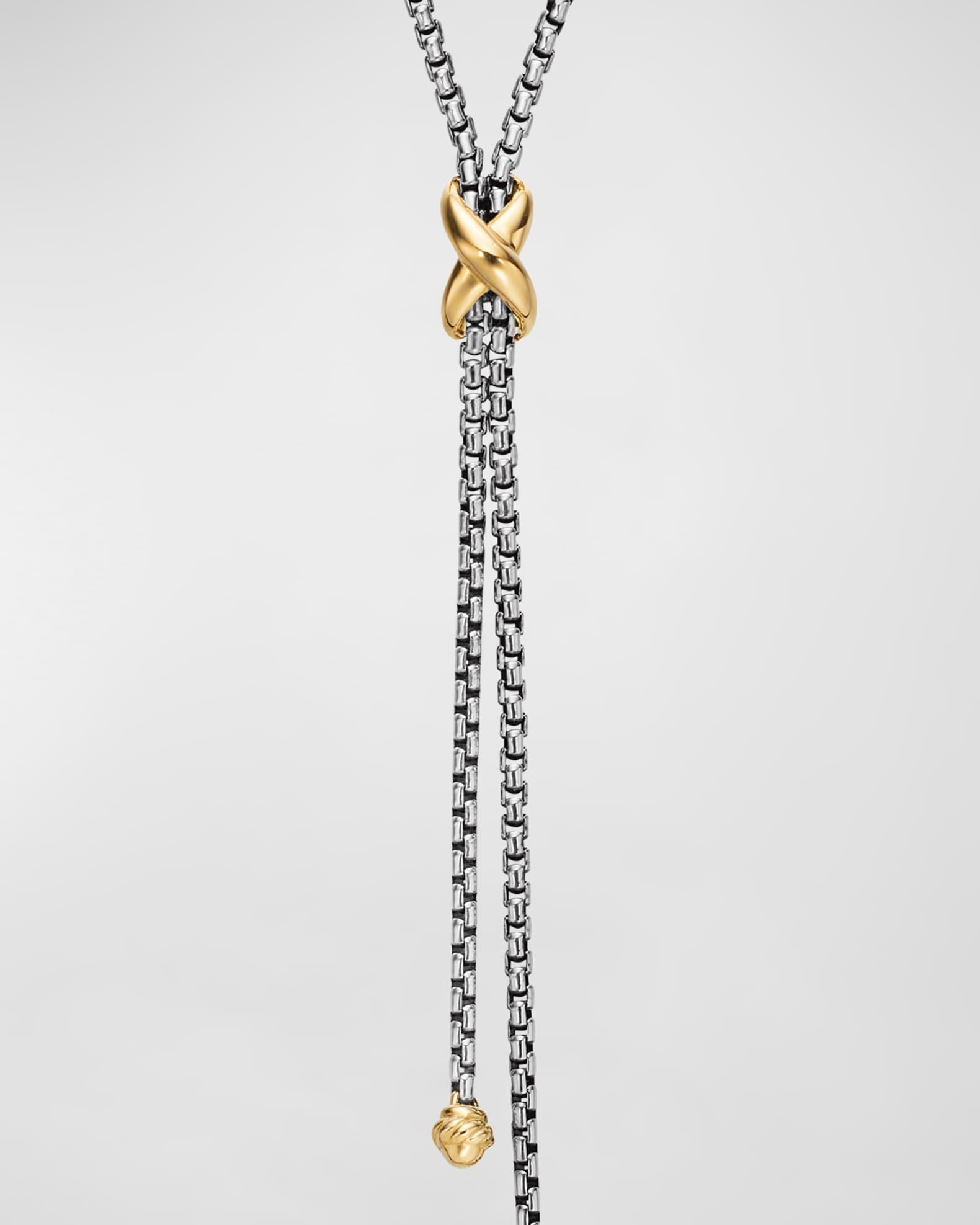 DY Mercer Triple Ring Earrings in Silver with 18K Gold, 35mm Product Image