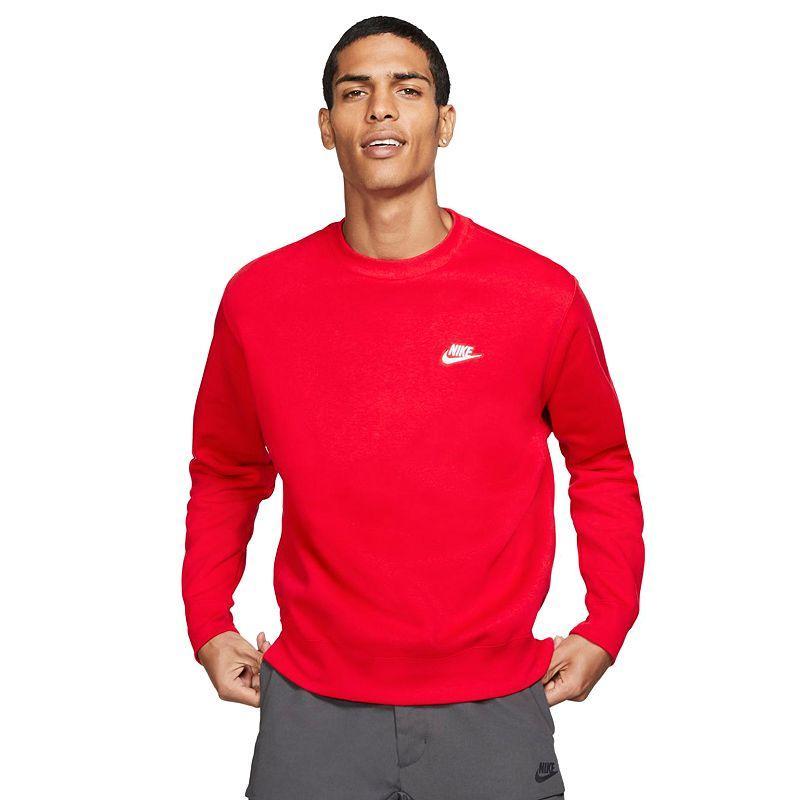 Nike Men's Club Crewneck Sweatshirt in Khaki/White at Nordstrom, Size Small Product Image