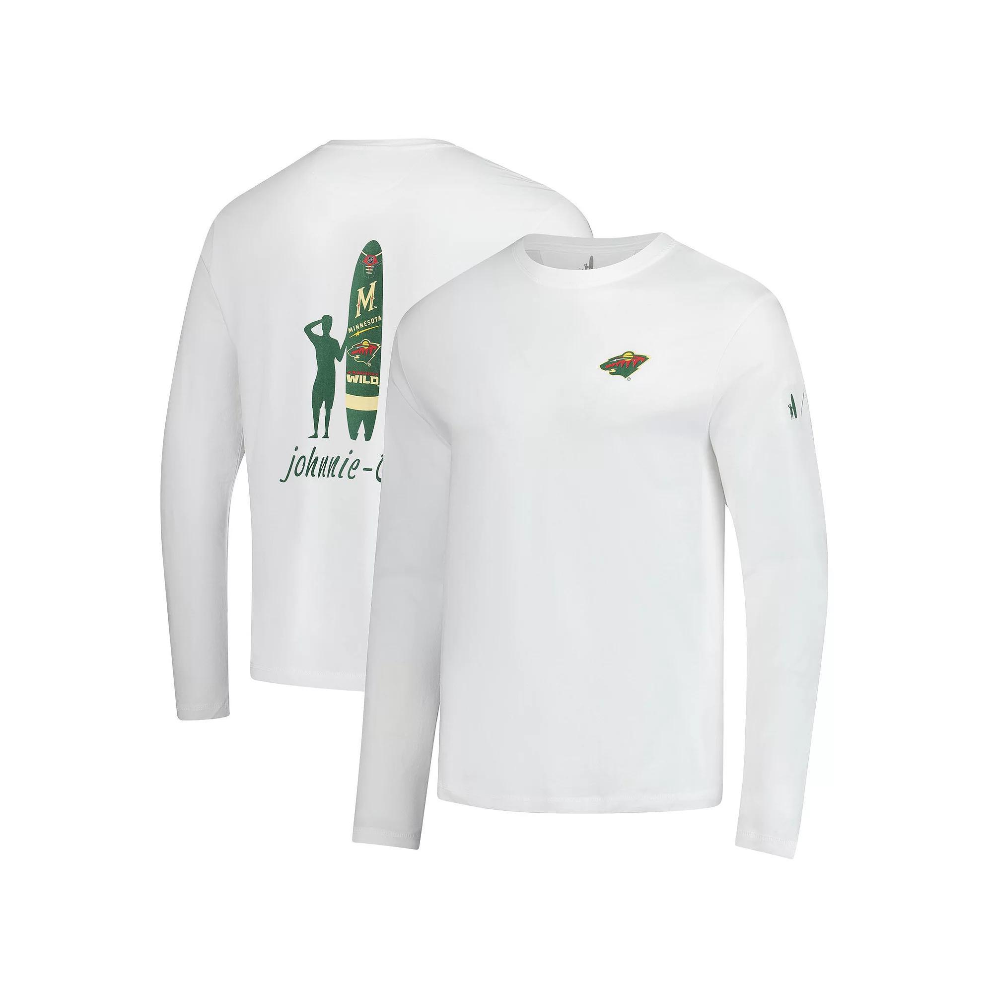 Men's johnnie-O White Minnesota Wild Adam Long Sleeve T-Shirt, Size: Large Product Image