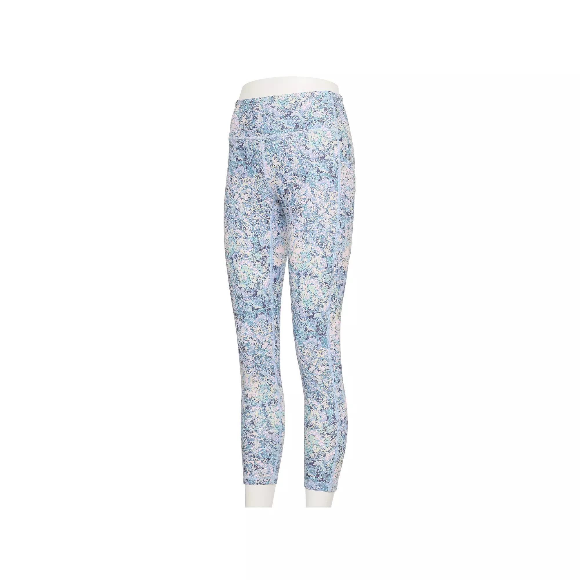 Women's Tek Gear® Adaptive Ultrastretch High-Waisted 7/8 Leggings, Size: Large, Blue Spots Product Image