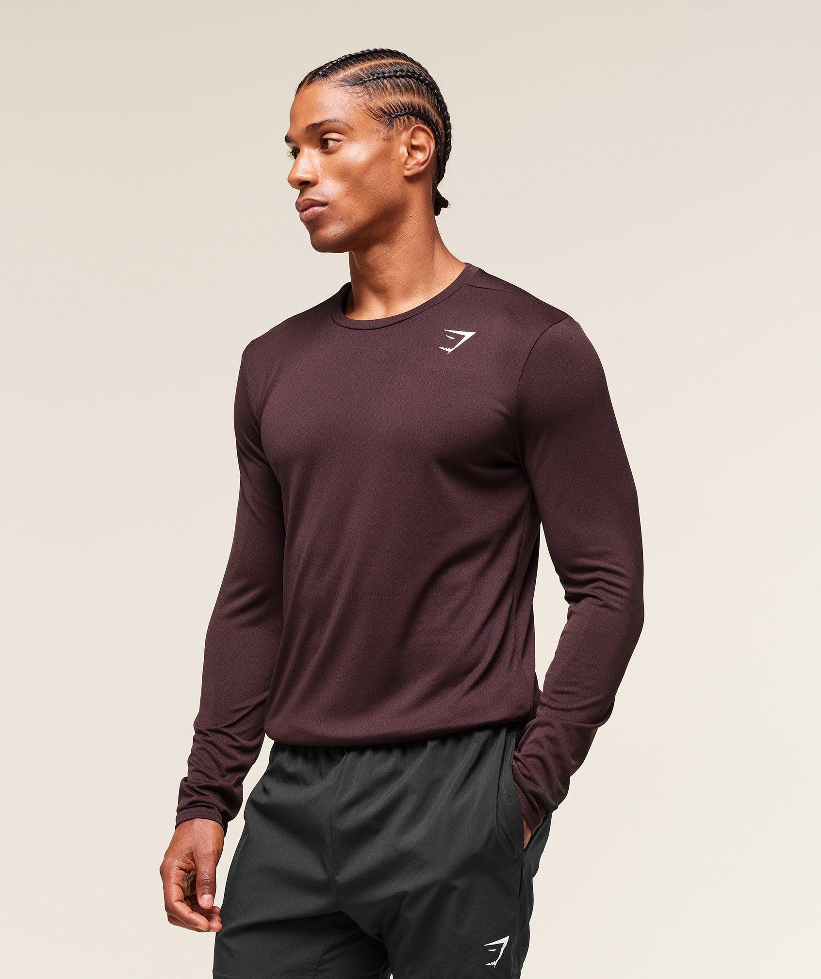 Gymshark Arrival Long Sleeve T-Shirt - Cherry Purple Male Product Image