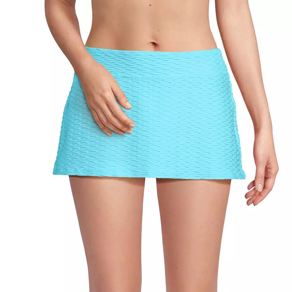 Women's Lands' End Textured Chlorine Resistant Mini Swim Skirt, Size: 12, Prism Pink Product Image