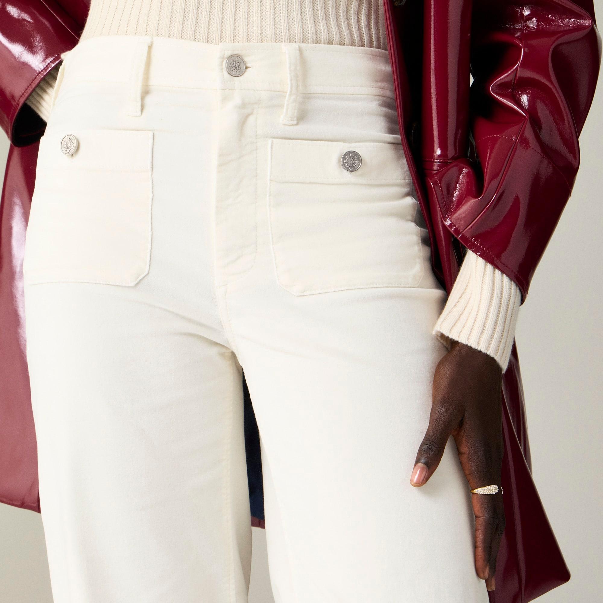 Wide-leg velvet sailor trouser Product Image