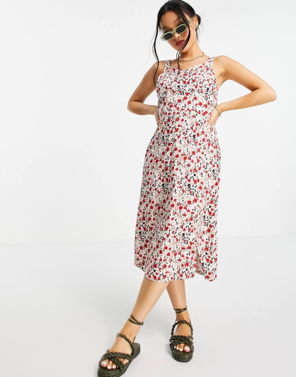 Vero Moda Petite cami midi dress Product Image