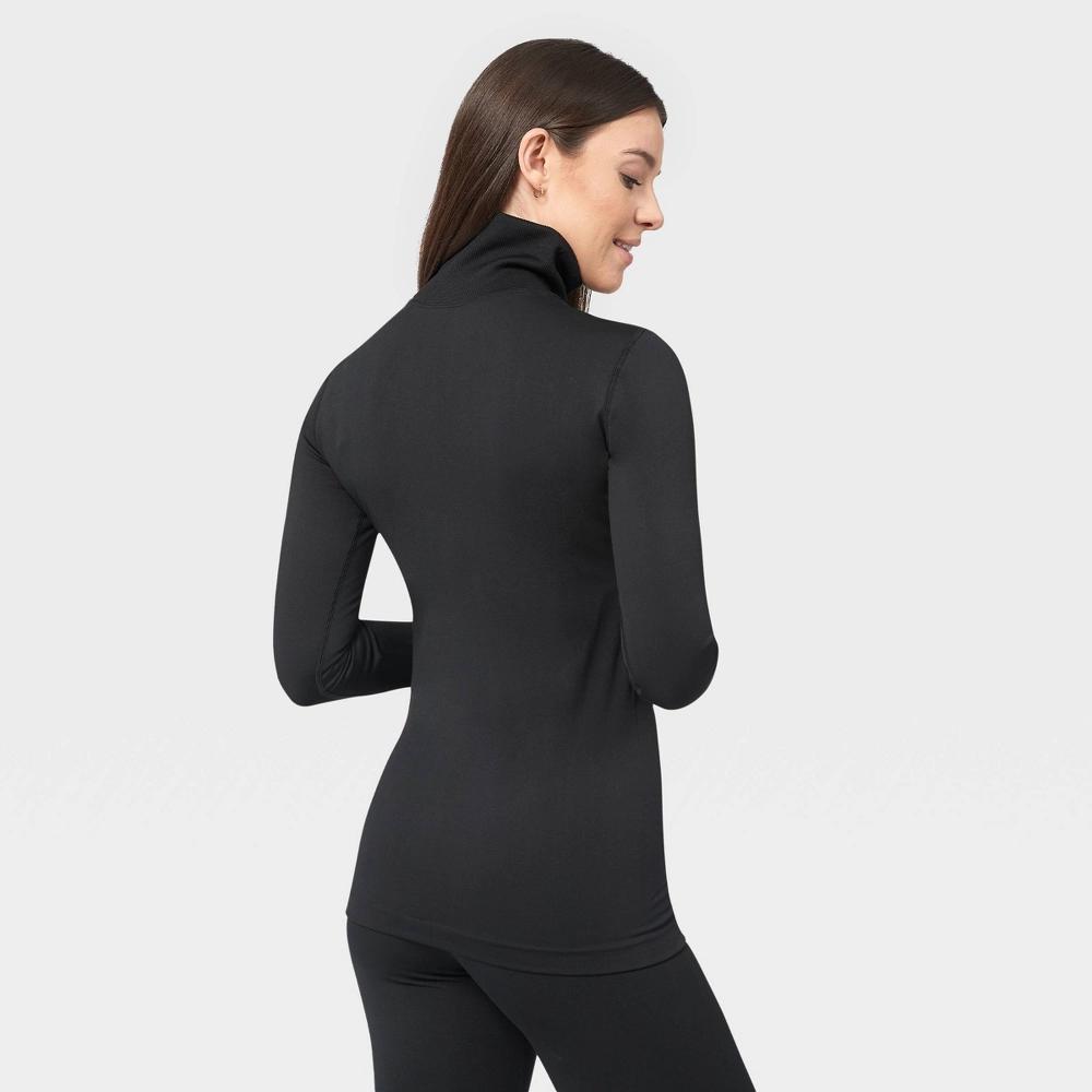 Wander by Hottotties Womens Seamless Thermal Turtleneck Top - Black Product Image