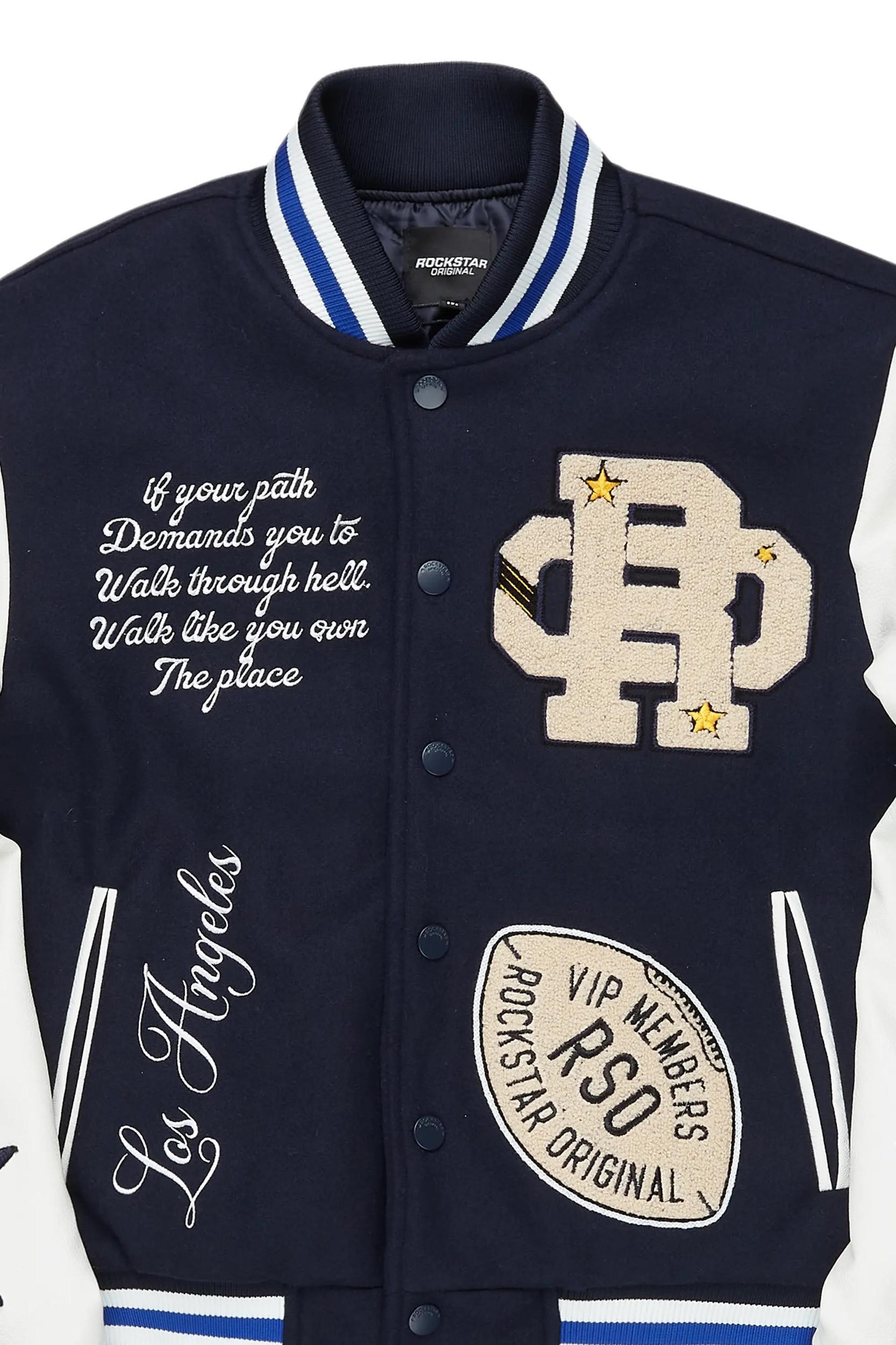Balser Navy Varsity Jacket Male Product Image