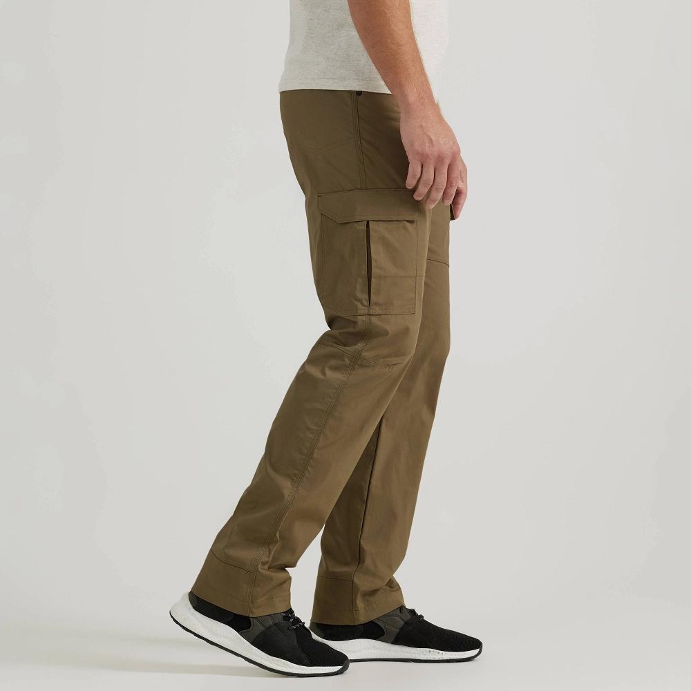 Wrangler Men's ATG Straight Cargo Pants - Earth 34x32: Heavyweight Cotton Blend, Mid Rise, Stretch, Machine Washable Product Image