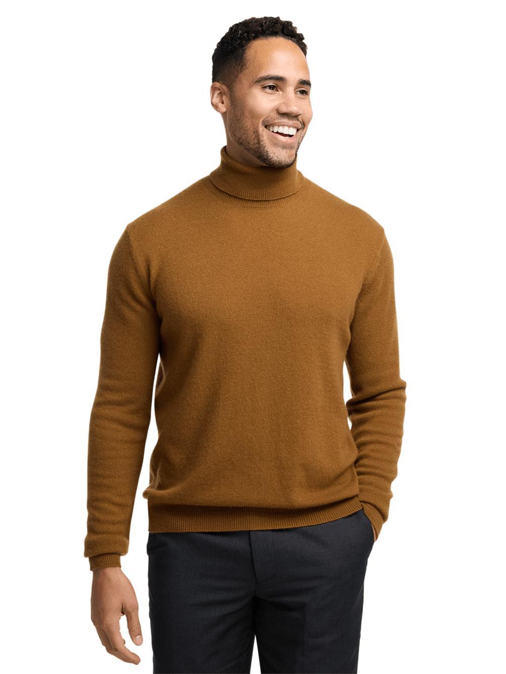 Cashmere Turtleneck Sweater - Burgundy Product Image