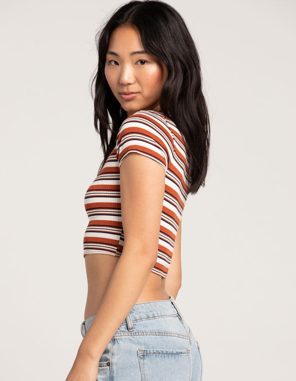 FULL TILT Square Neck Womens Crop Tee Product Image