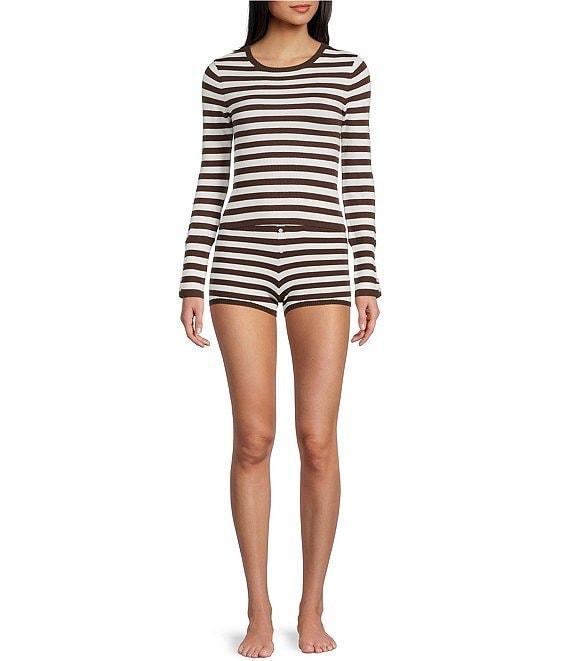GB Striped Long Sleeve Coordinating Knit Sweater Product Image