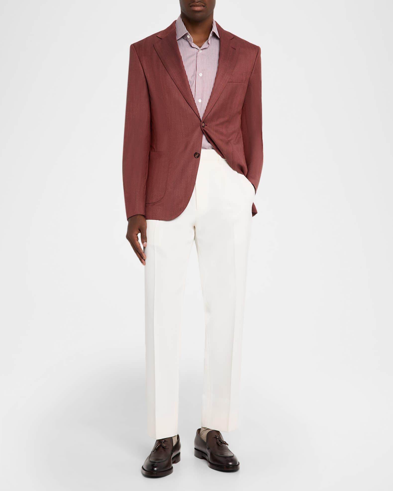 Men's Herringbone Single-Breasted Blazer Product Image