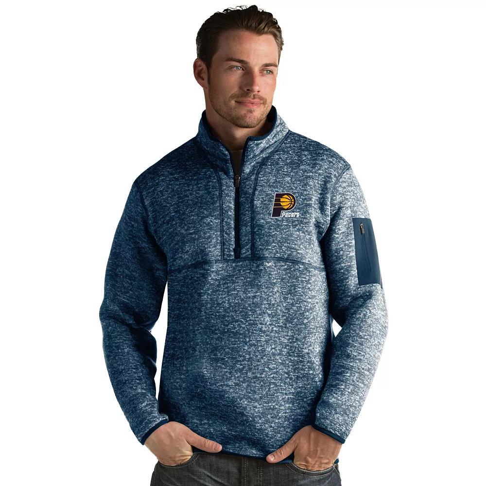 Mens Antigua Indiana Pacers Fortune Pullover Navy Grey Product Image