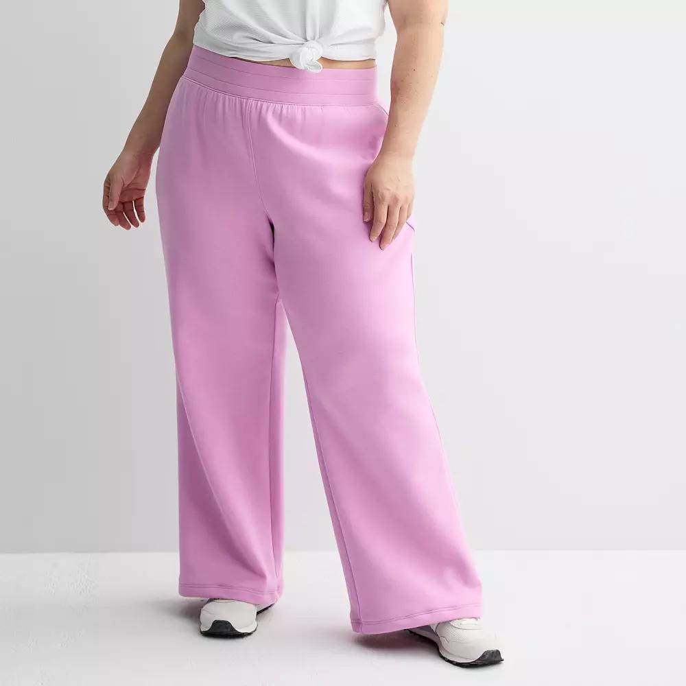 Plus Size Tek Gear® Ultracomfort Wide Leg Pants, Women's, Size: 4XL, Purple Macaroon Product Image