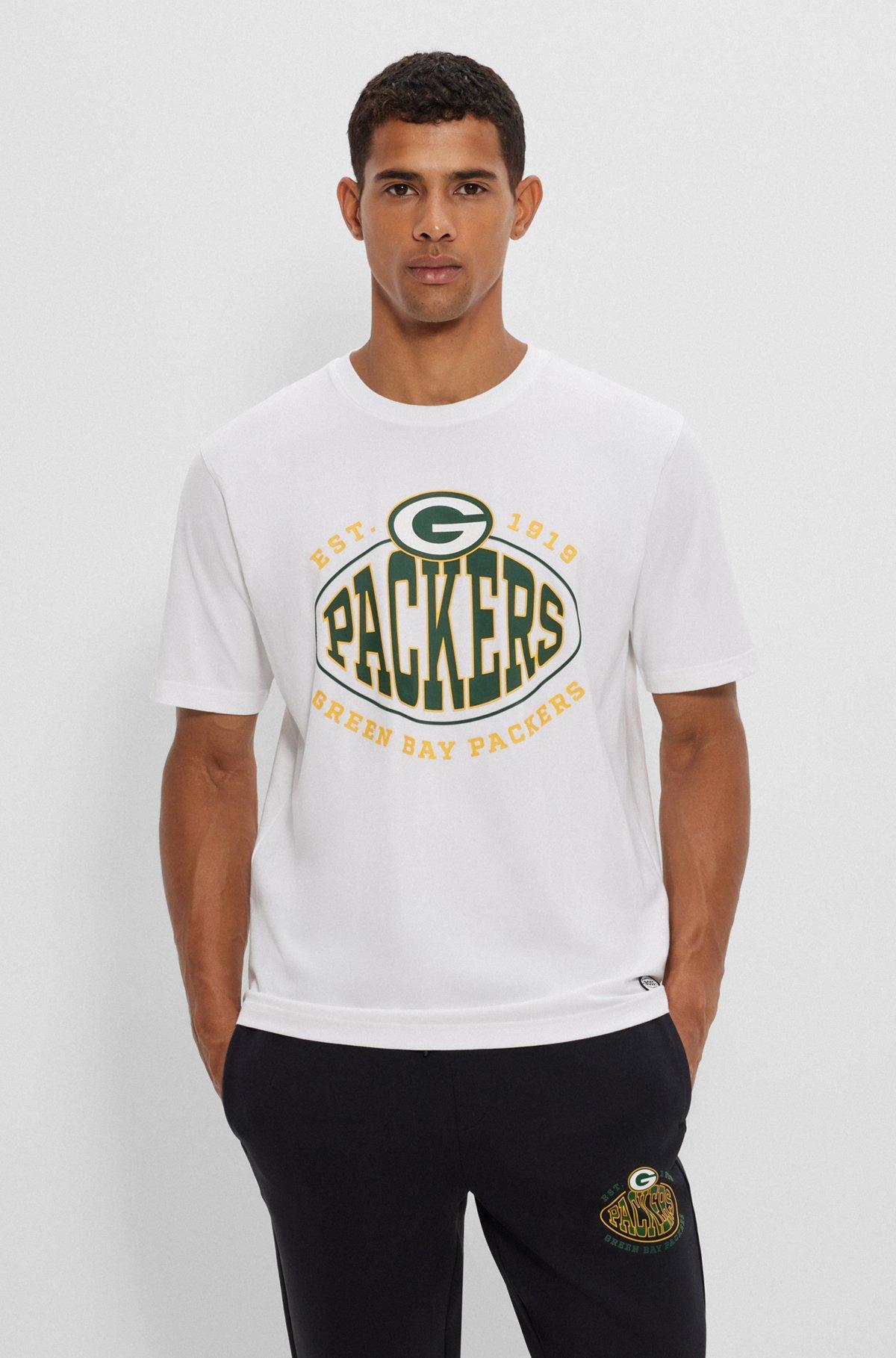  BOSS x NFL stretch-cotton T-shirt with collaborative branding Product Image
