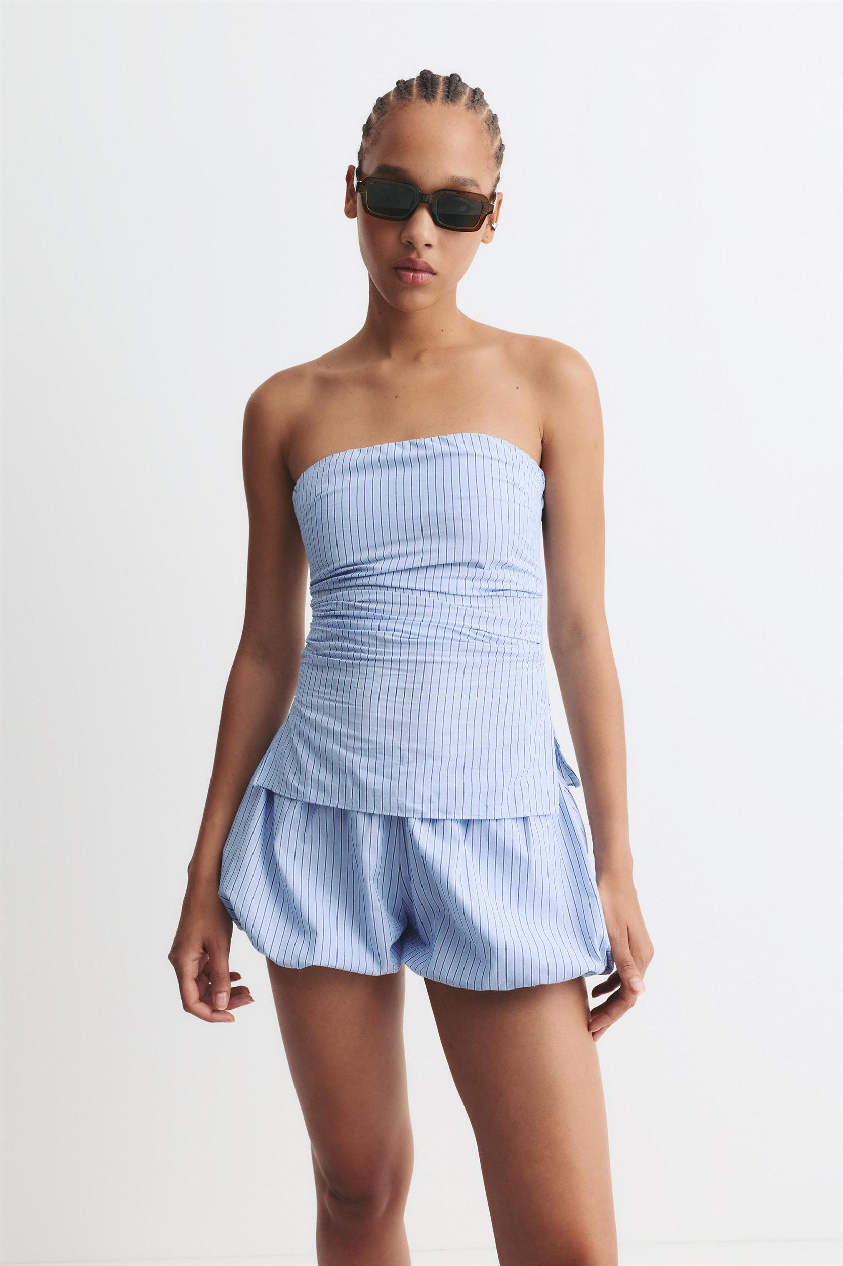 Striped bandeau top Product Image