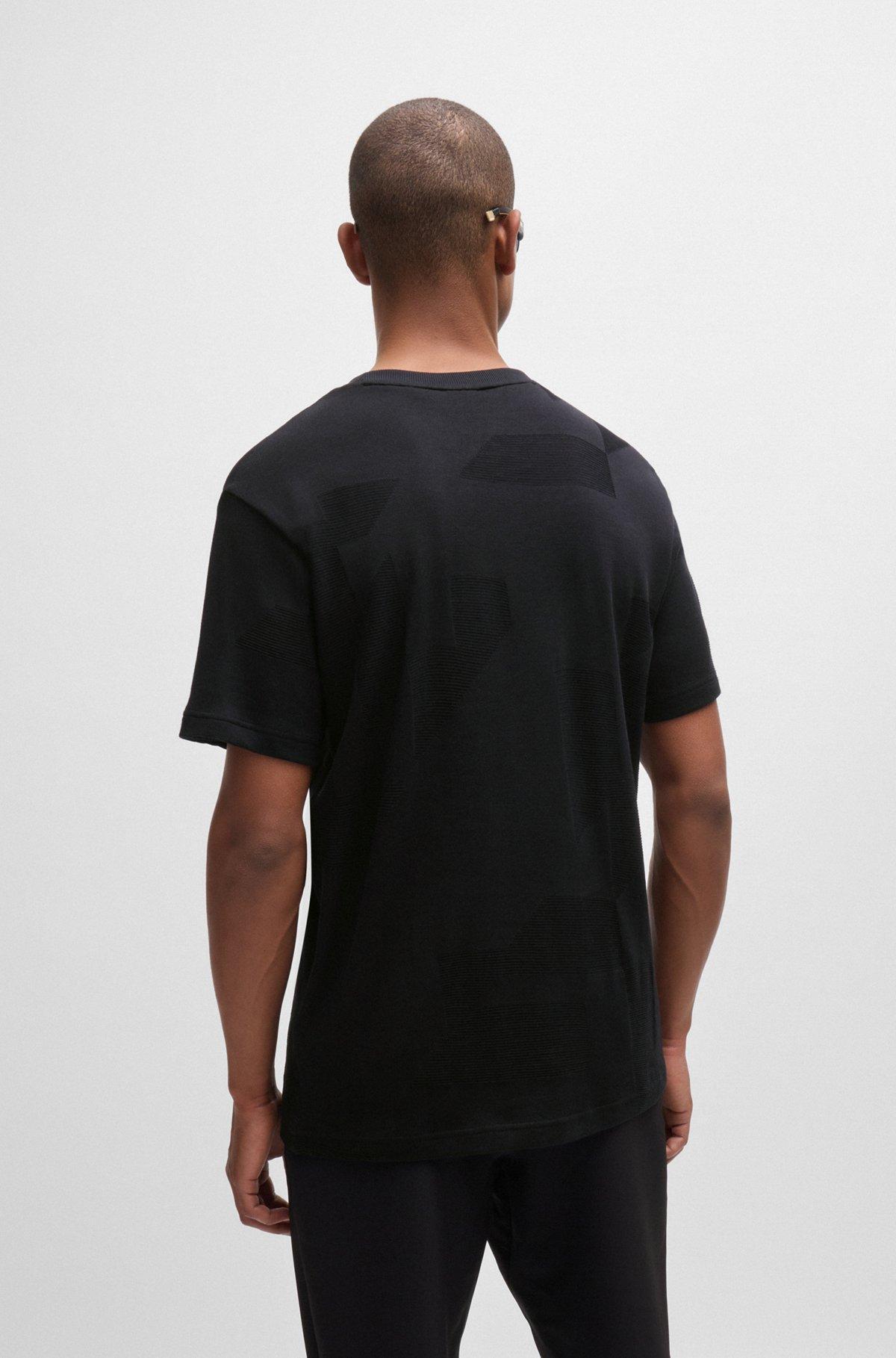 Cotton-jacquard regular-fit T-shirt with seasonal artwork Product Image
