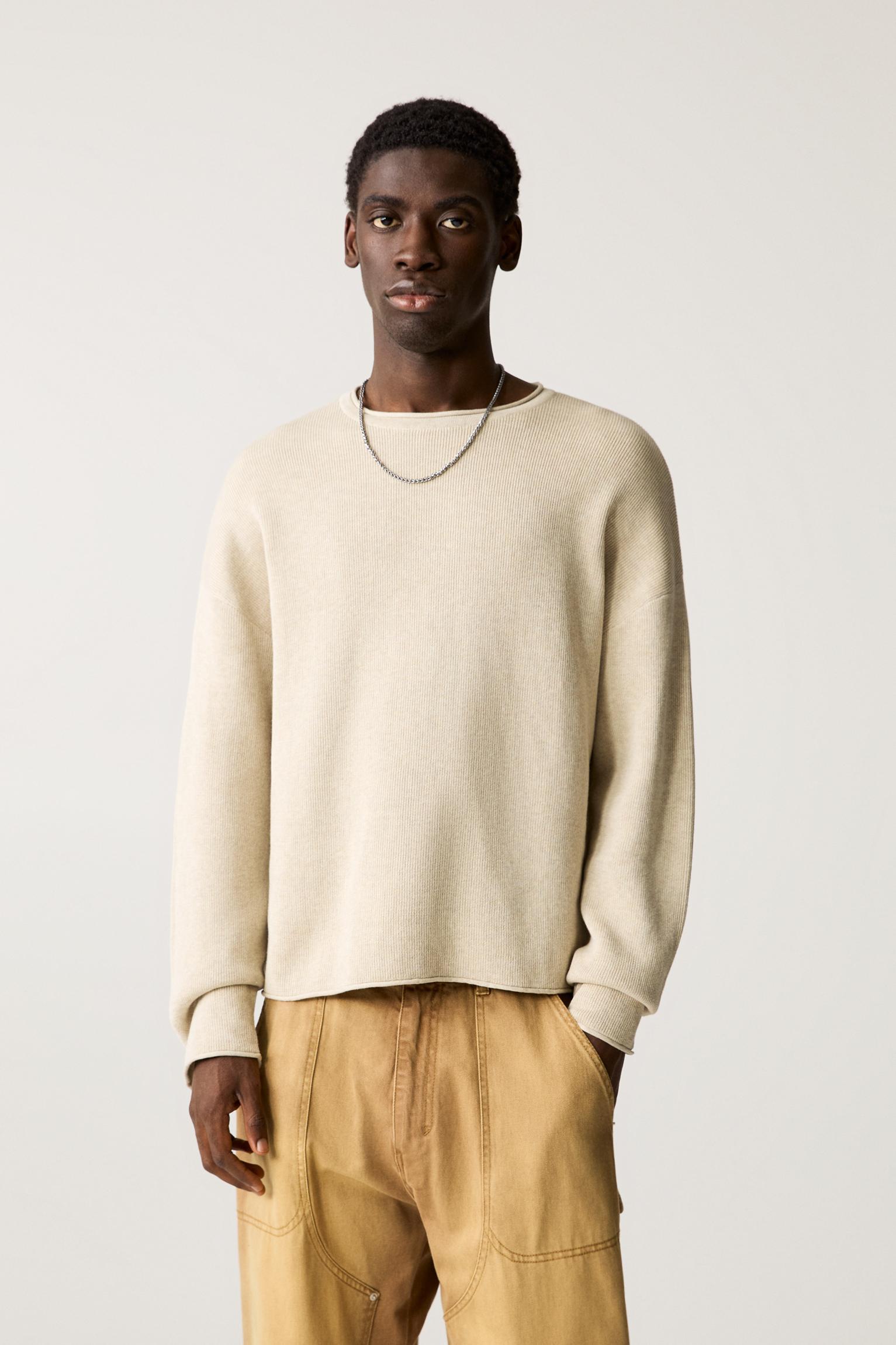 Faded raw edge sweater Product Image
