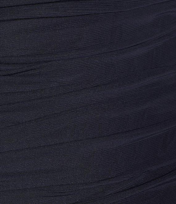 C&V Chelsea & Violet Long Sleeve Shirred Mesh Dress Product Image
