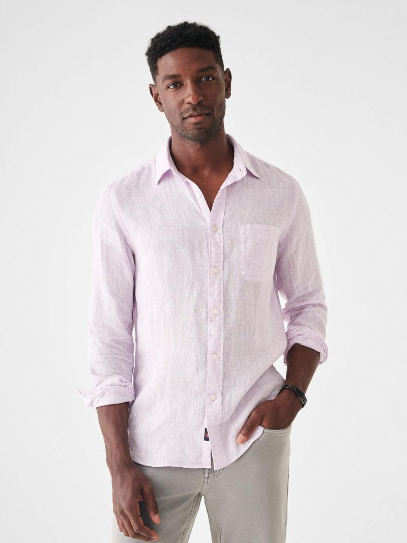 Laguna Linen Shirt - Lavender Melange Male Product Image