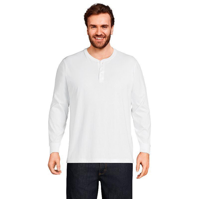 Big & Tall Lands End Super-T Classic-Fit Henley, Mens Product Image