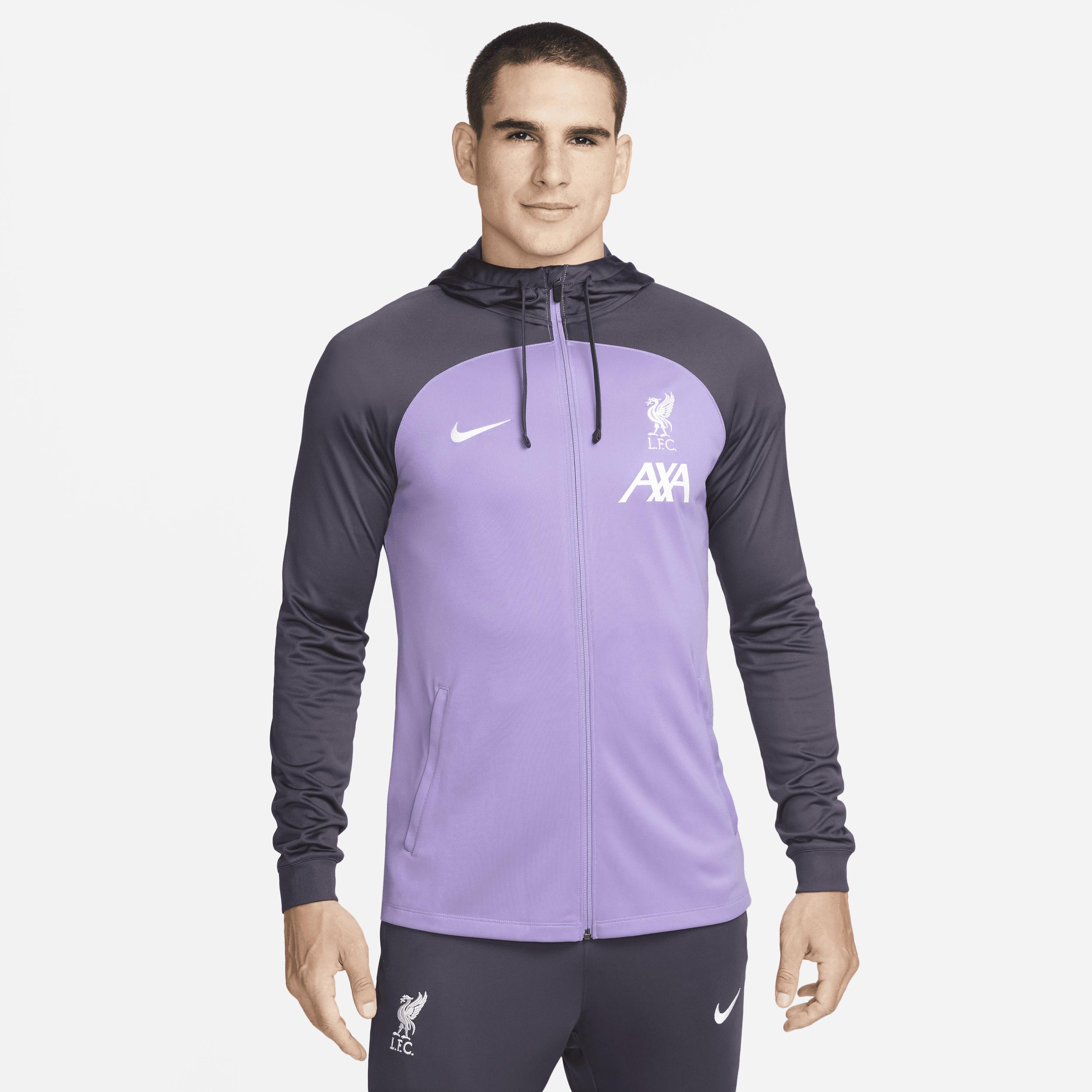 Men's Nike Purple Liverpool 2023/24 Strike Raglan Full-Zip Track Jacket, Size: Medium, Lvp Purple Product Image