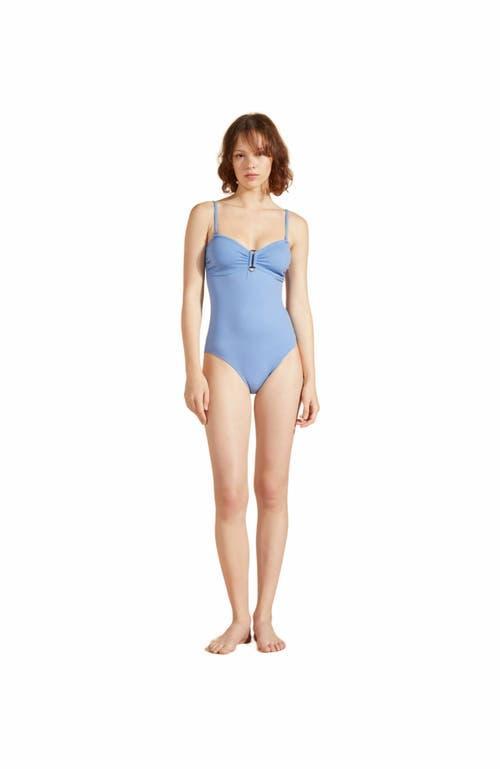 Solid Sculpt Bandeau One-Piece Swimsuit Product Image