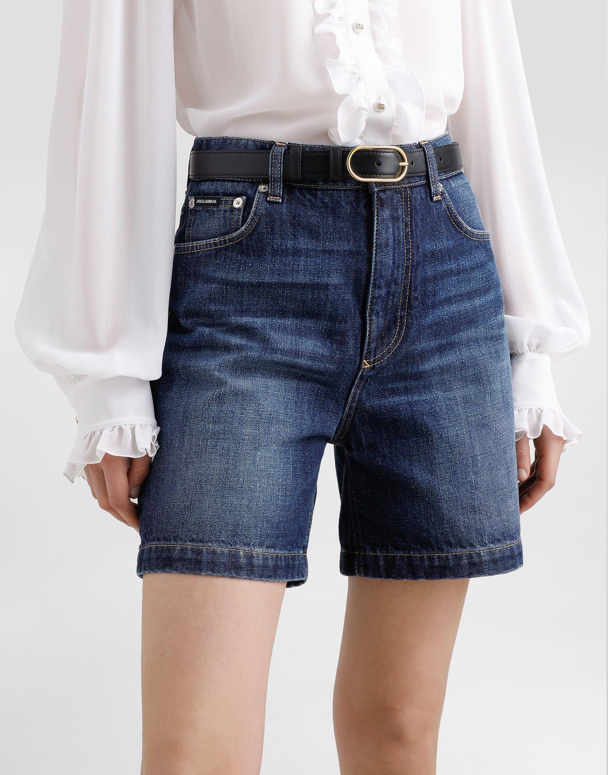 DOLCE & GABBANA Calfskin Belt In Black Product Image