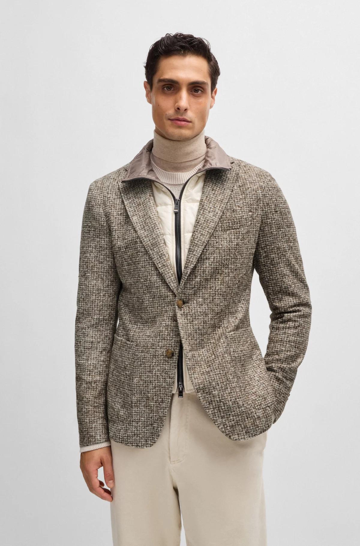 Boss Slim-Fit Jacket with Zip-Up Inner Product Image