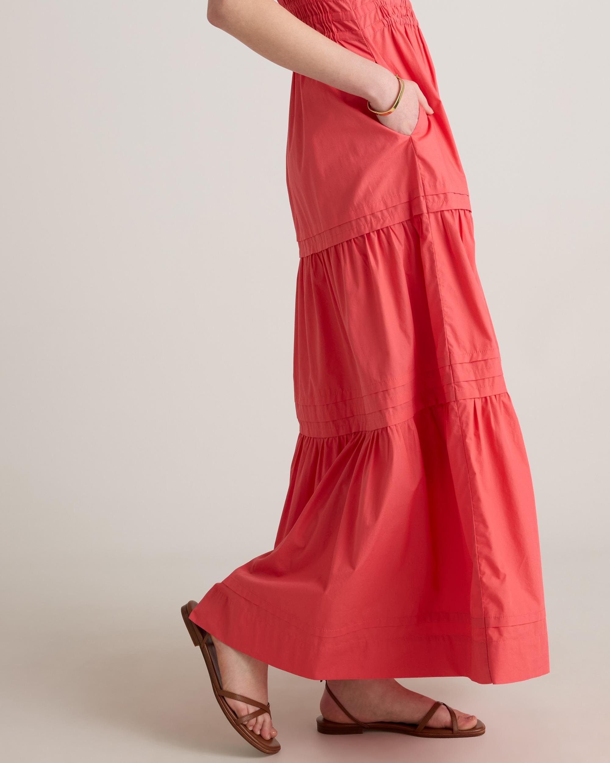 Quince | Women's Poplin Tiered Maxi Dress Size XL, Cotton Product Image
