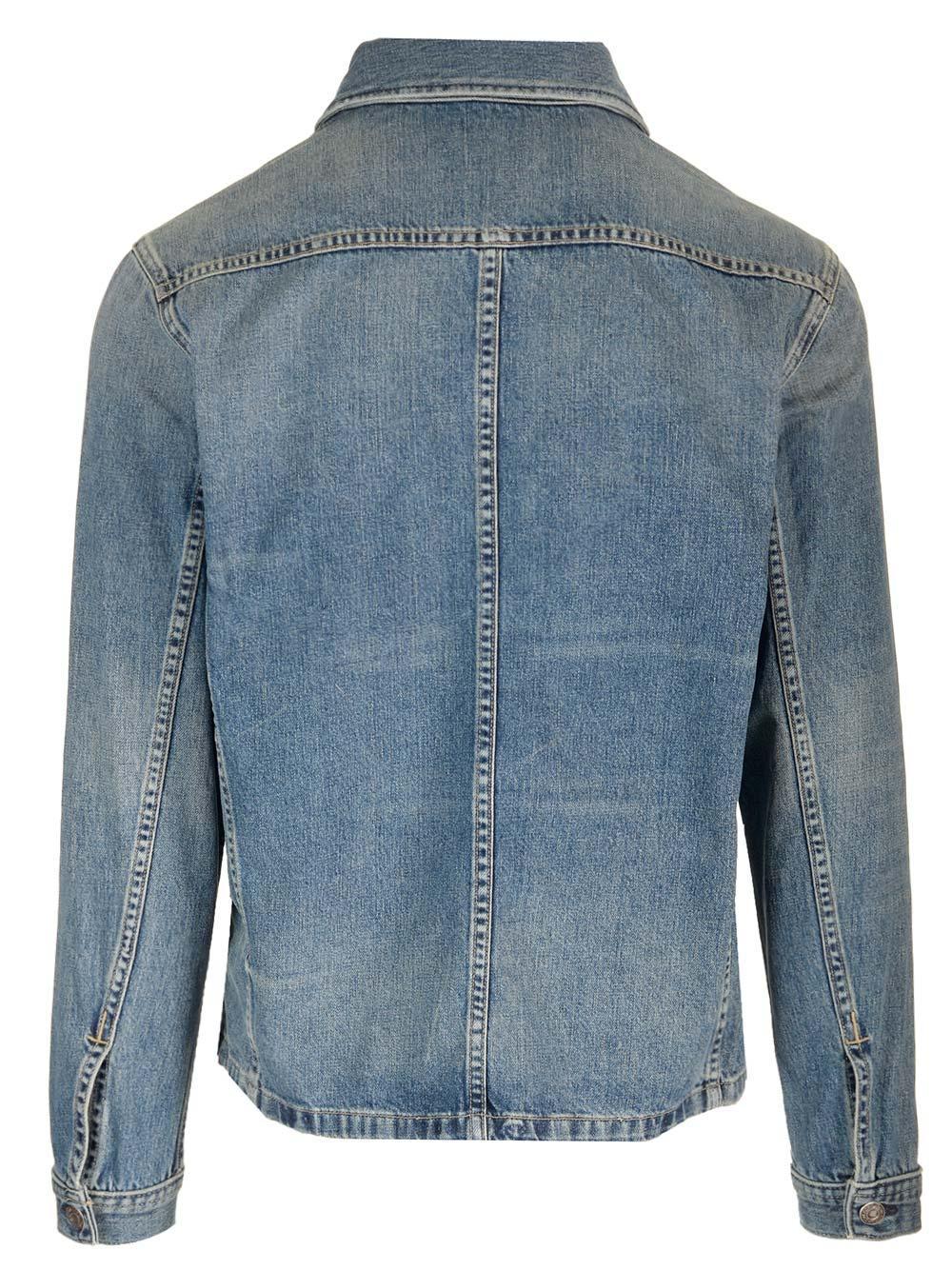 TOM FORD Vintage Pale Blue Denim Shirt Jacket For Men From Ss24 Collection Product Image