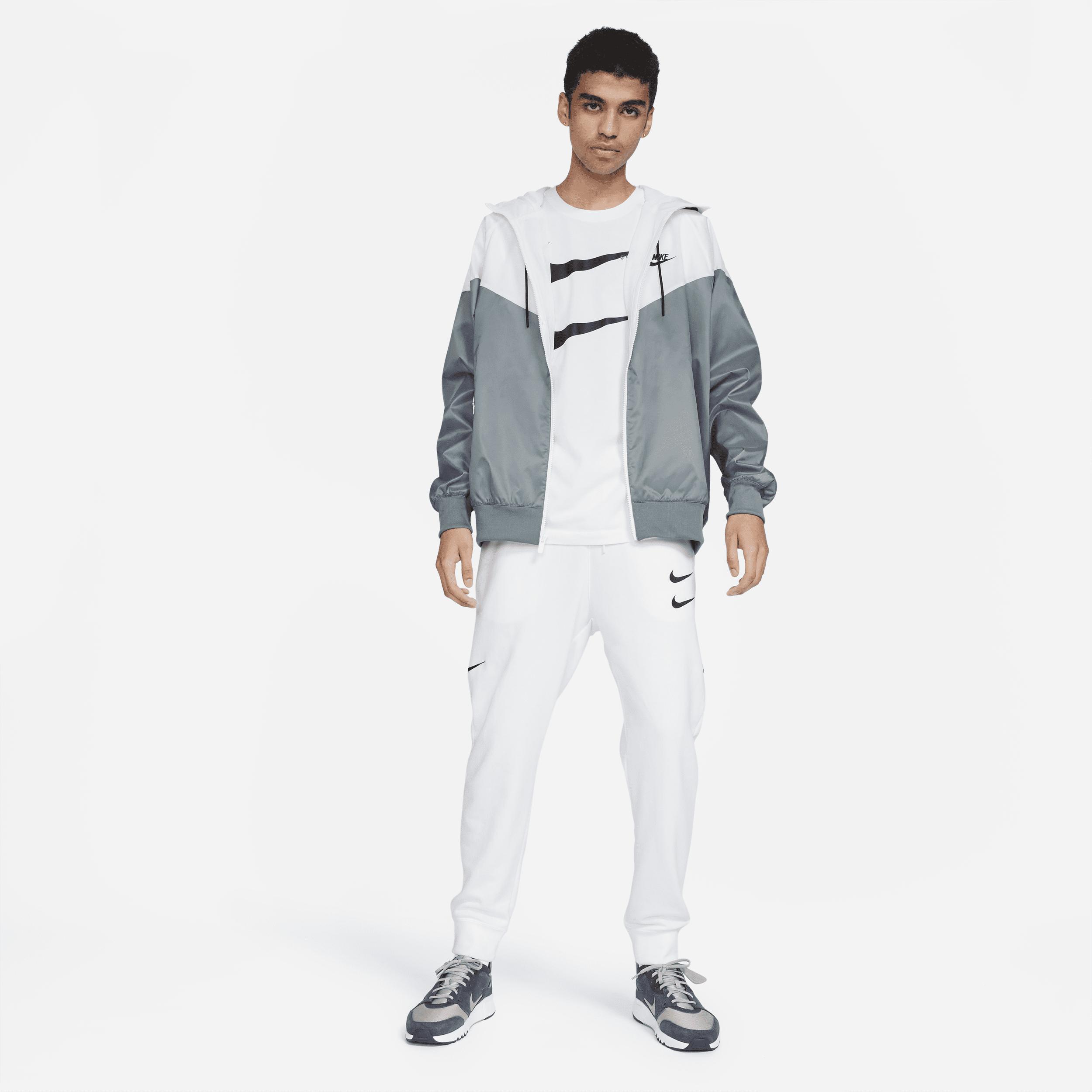 Nike Mens Sportswear Windrunner Woven Hooded Jacket in Smoke Grey/White/Smoke Grey Product Image